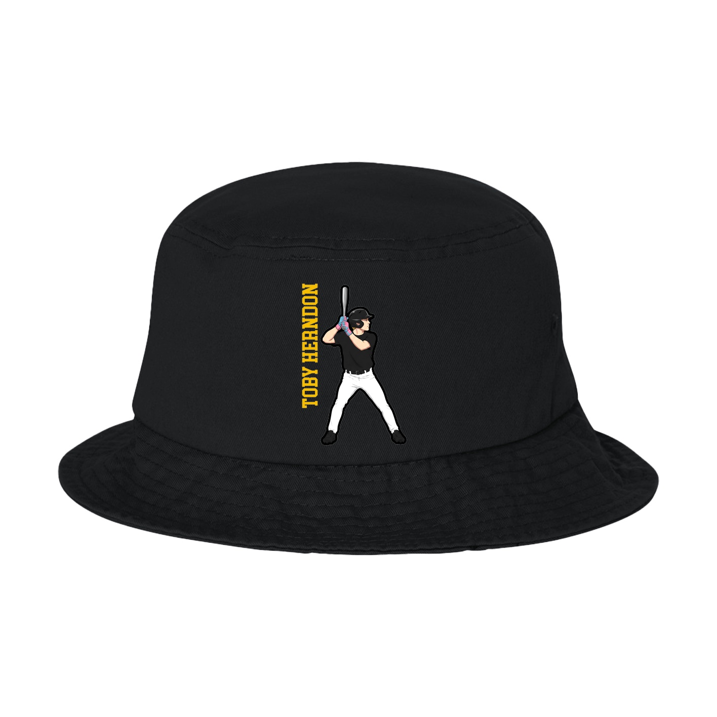 Bucket Cap — Name Vertical in Black