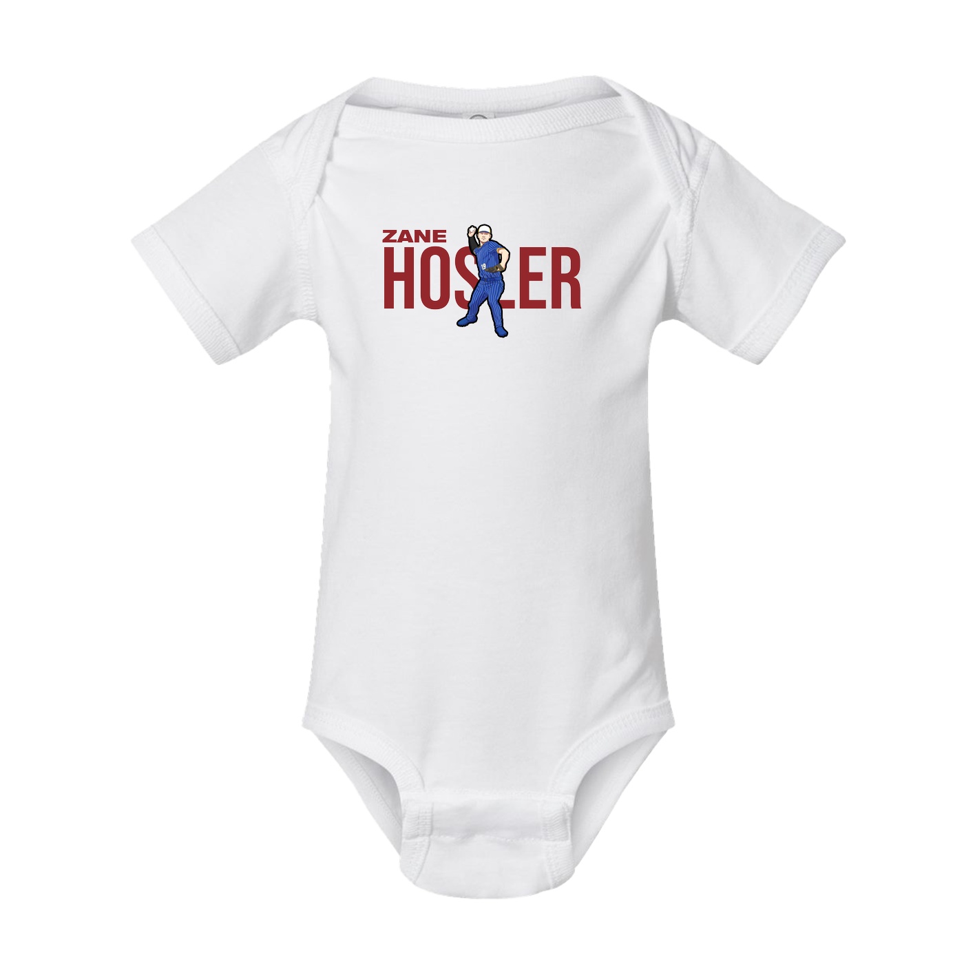 Baby Onesie — Player Name in White