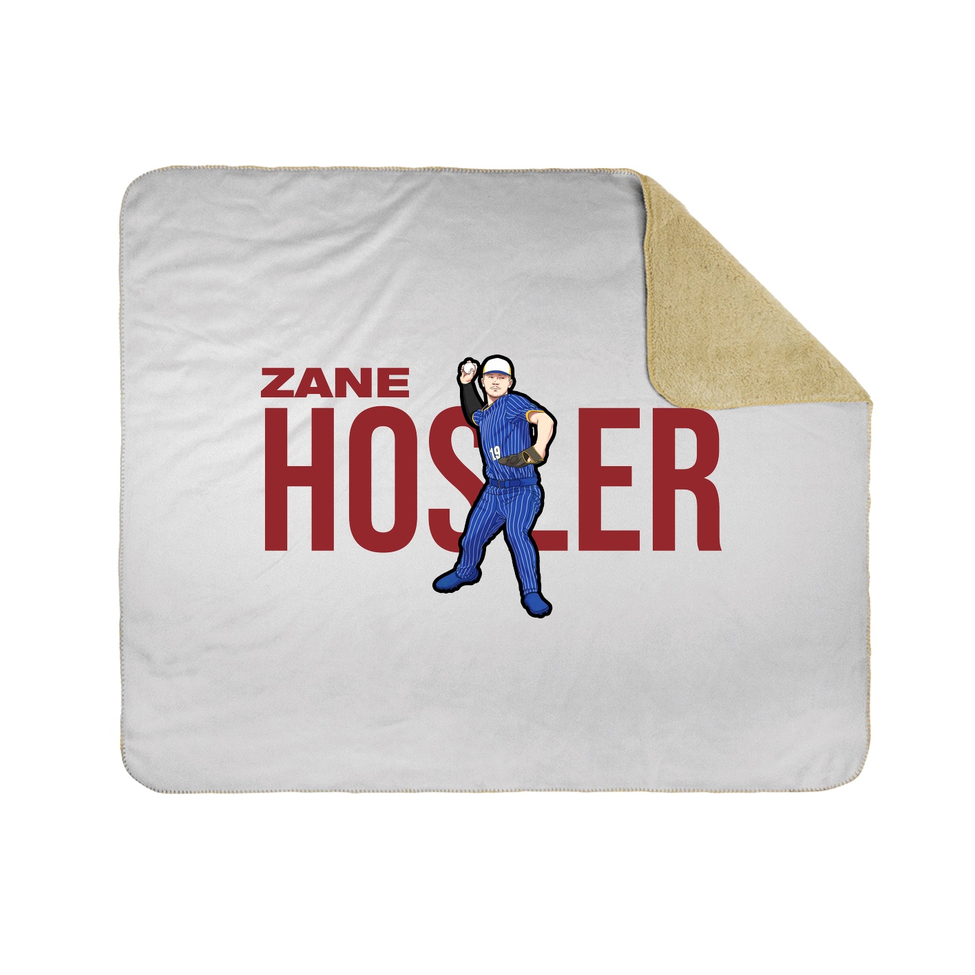 Throw Blanket — Player Name in White