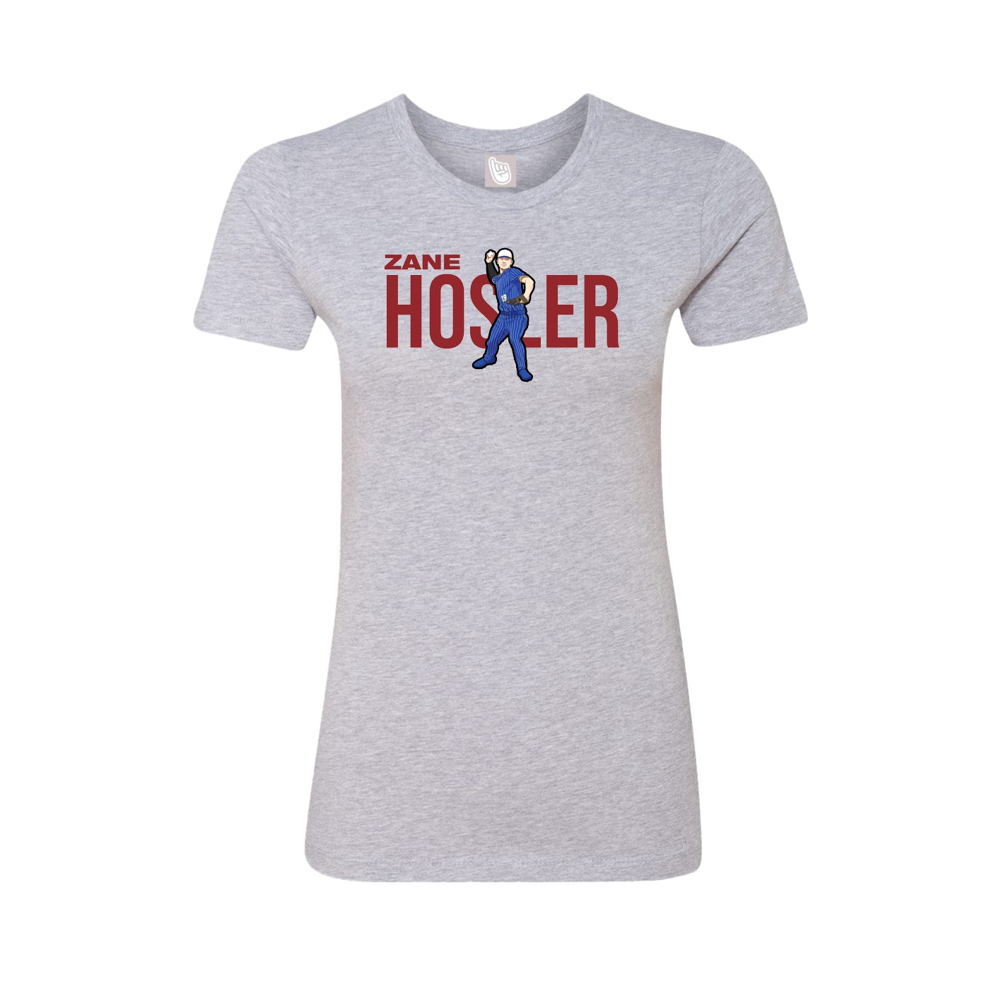 Fitted Women's Tee — Player Name in Grey