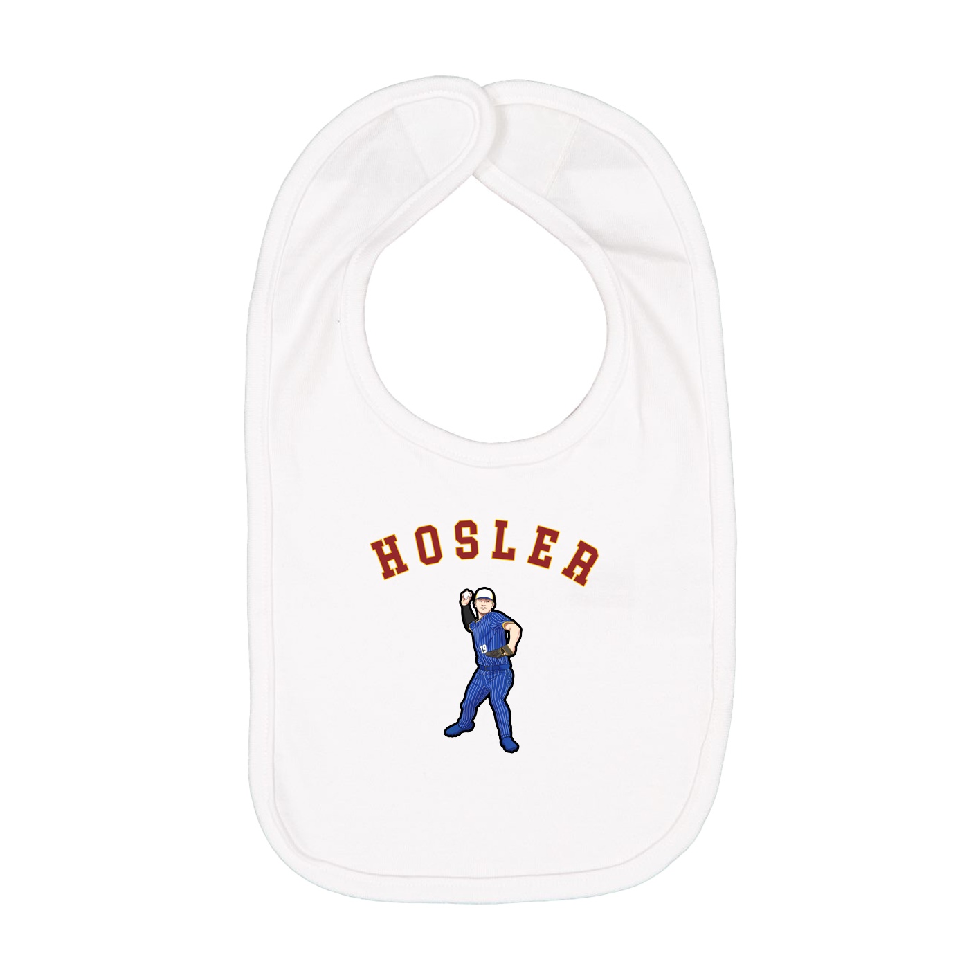 Infant Bib — Shirsey Arch in White