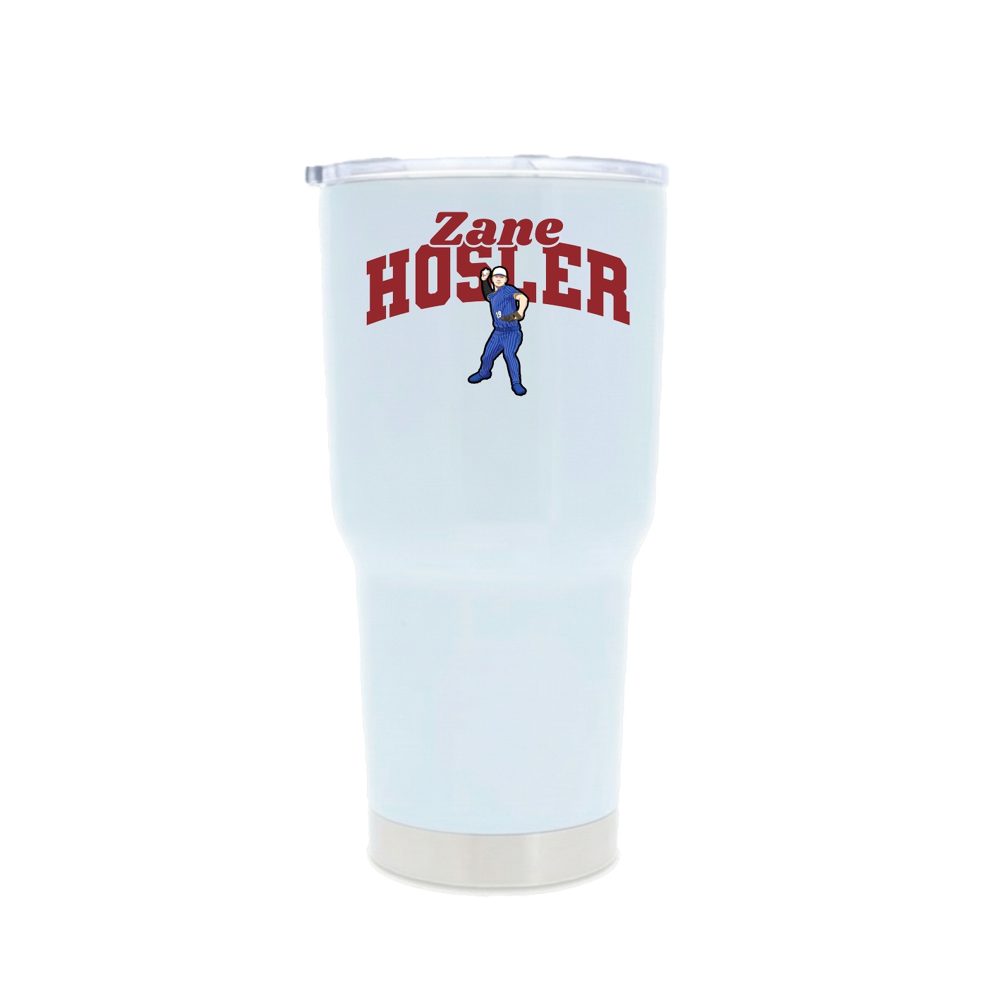 30oz Stainless Steel Tumbler — Signature Arch in White