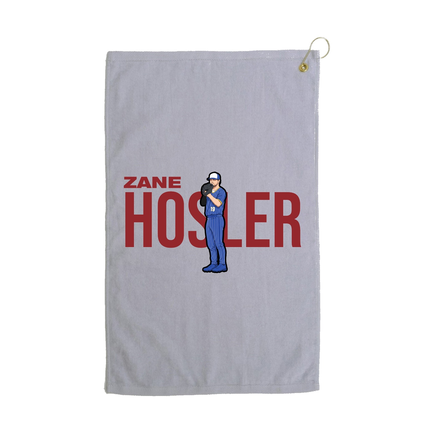 Golf Towel — Player Name in Grey