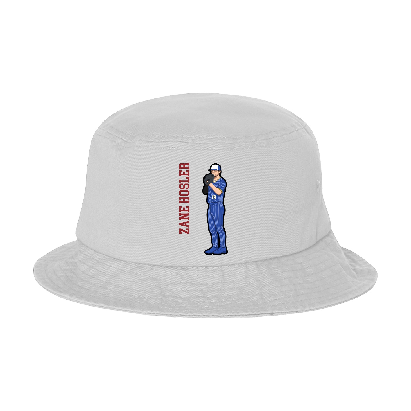 Bucket Cap — Name Vertical in White