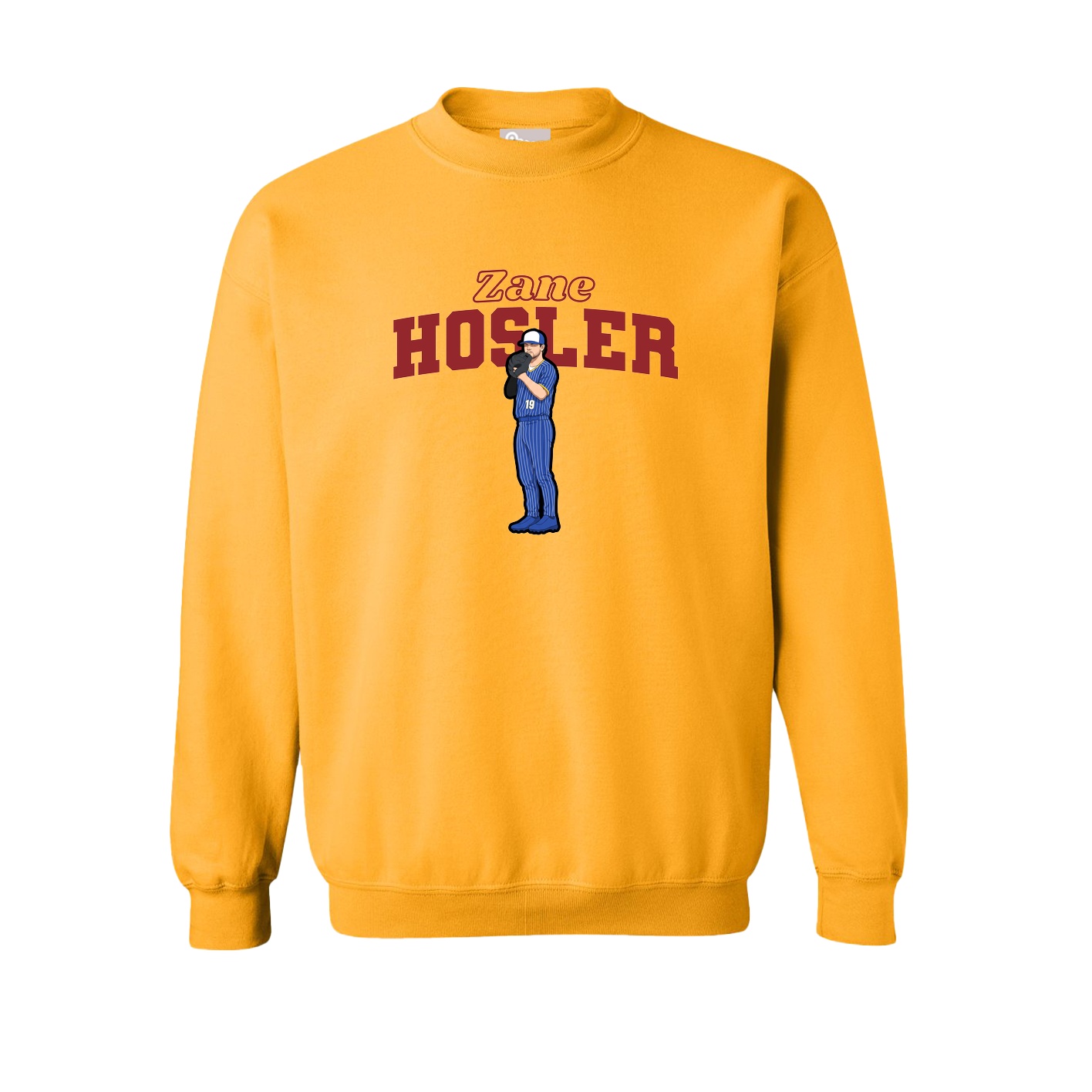 Fleece Crew — Name Arch in Gold