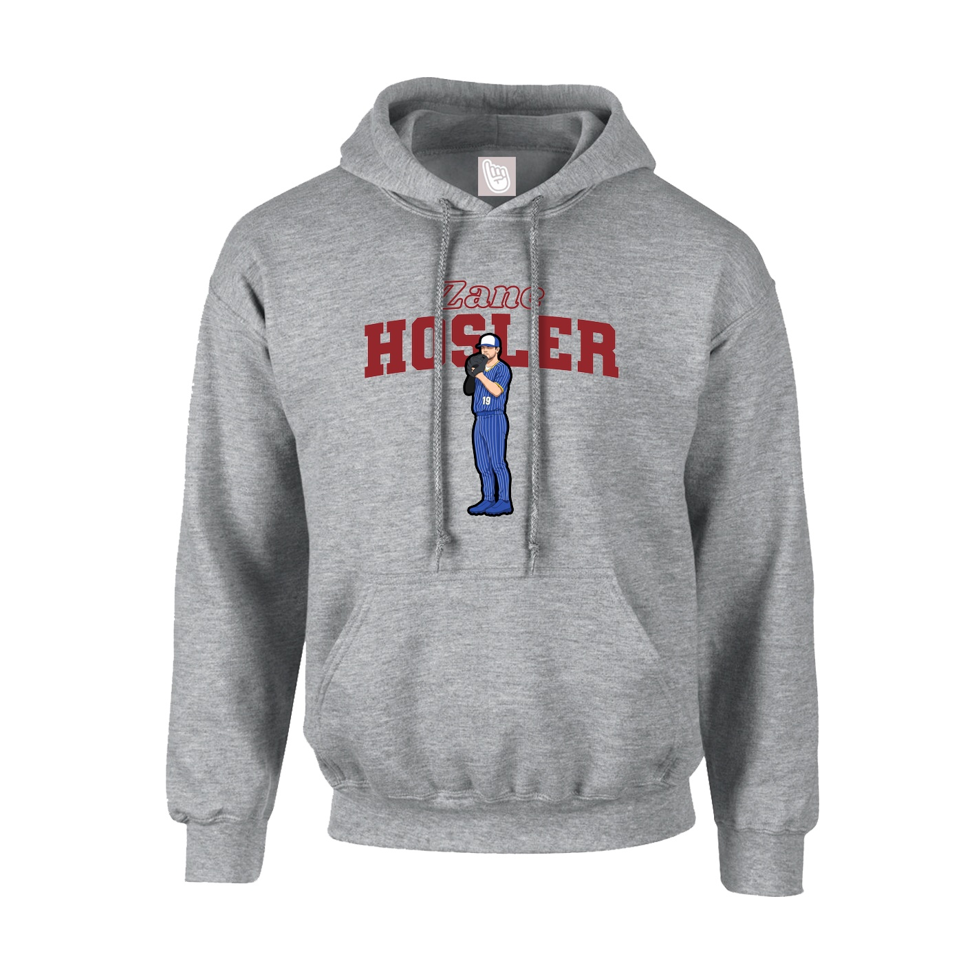 Youth Hoodie — Name Arch in Grey