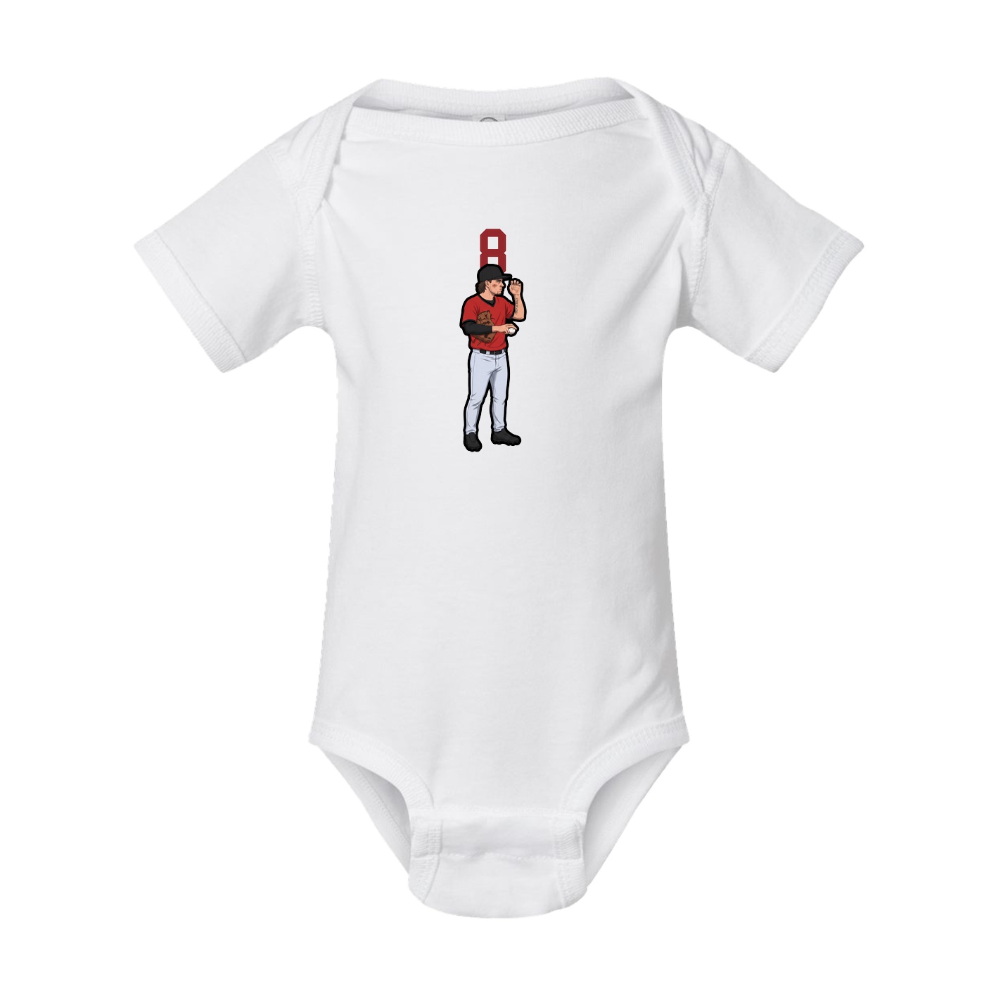 Baby Onesie — Number Top in White