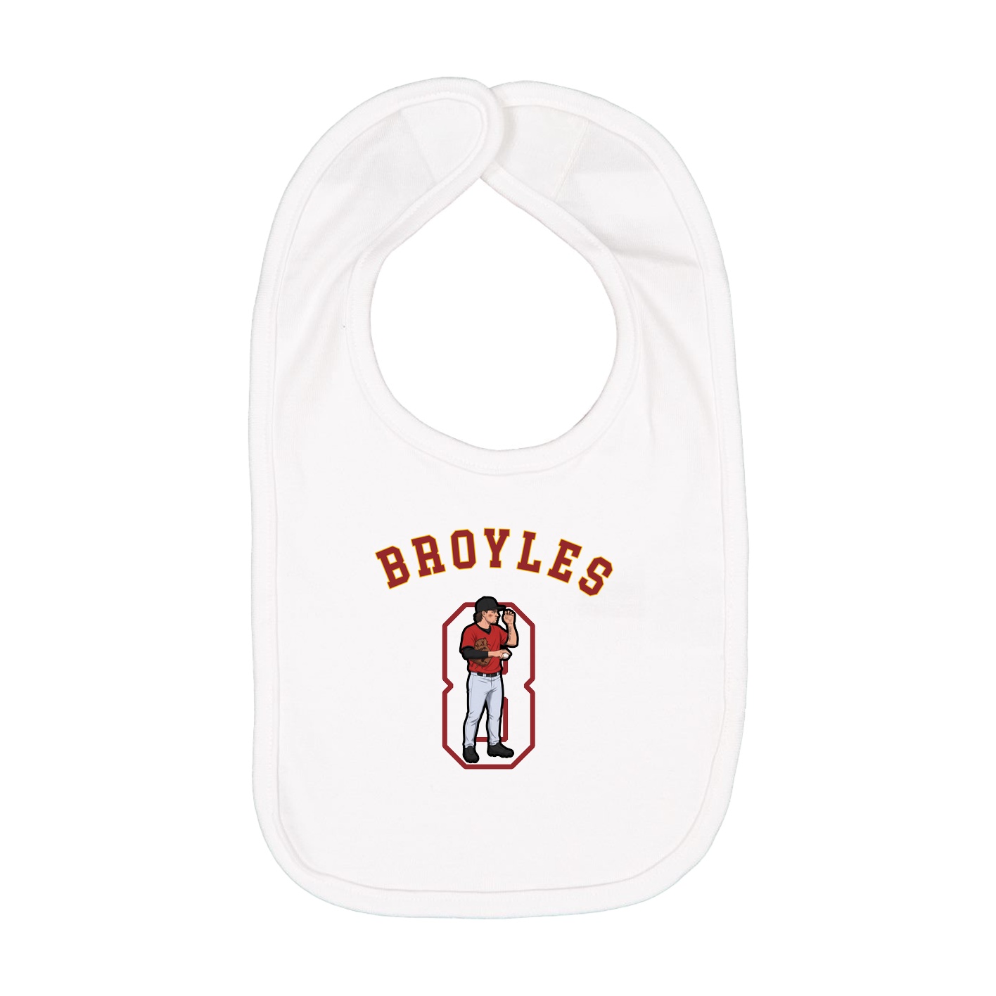 Infant Bib — Shirsey Arch in White