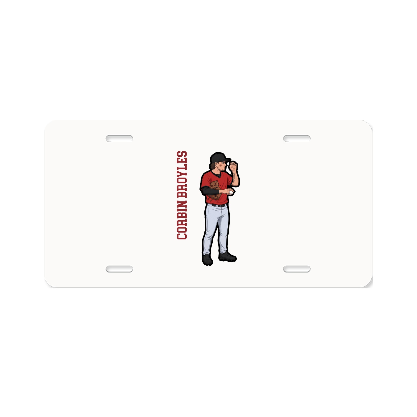 License Plate — Name Vertical in Classic