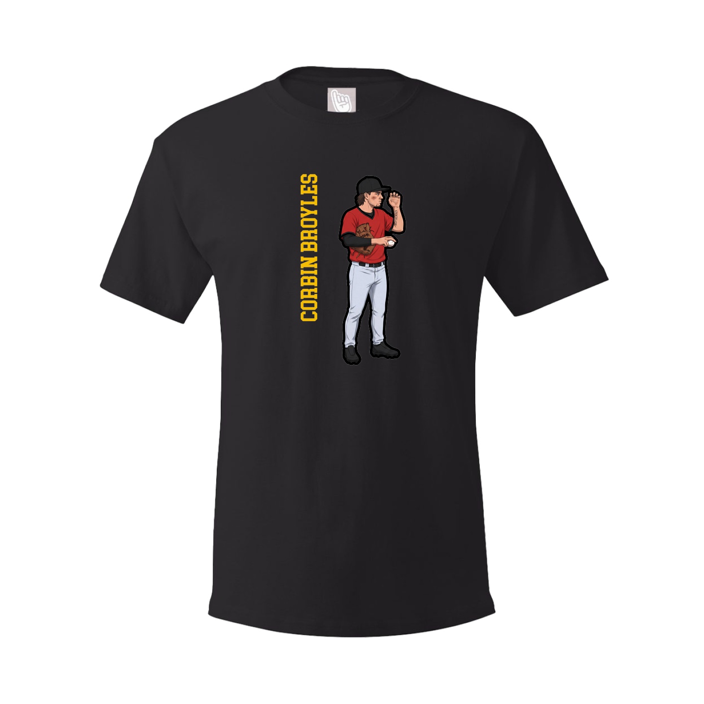 Tee — Name Vertical in Black