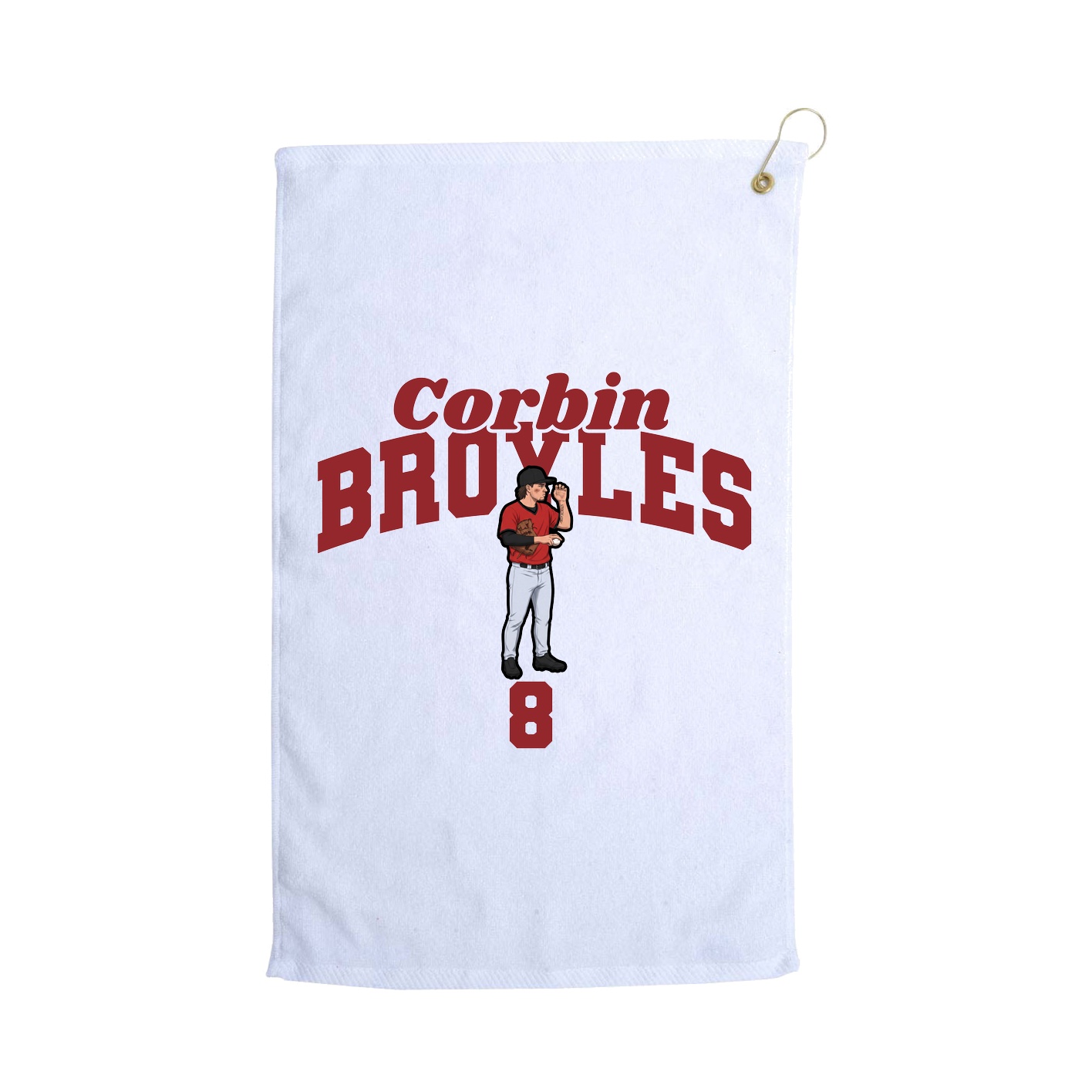 Golf Towel — Signature Arch in White