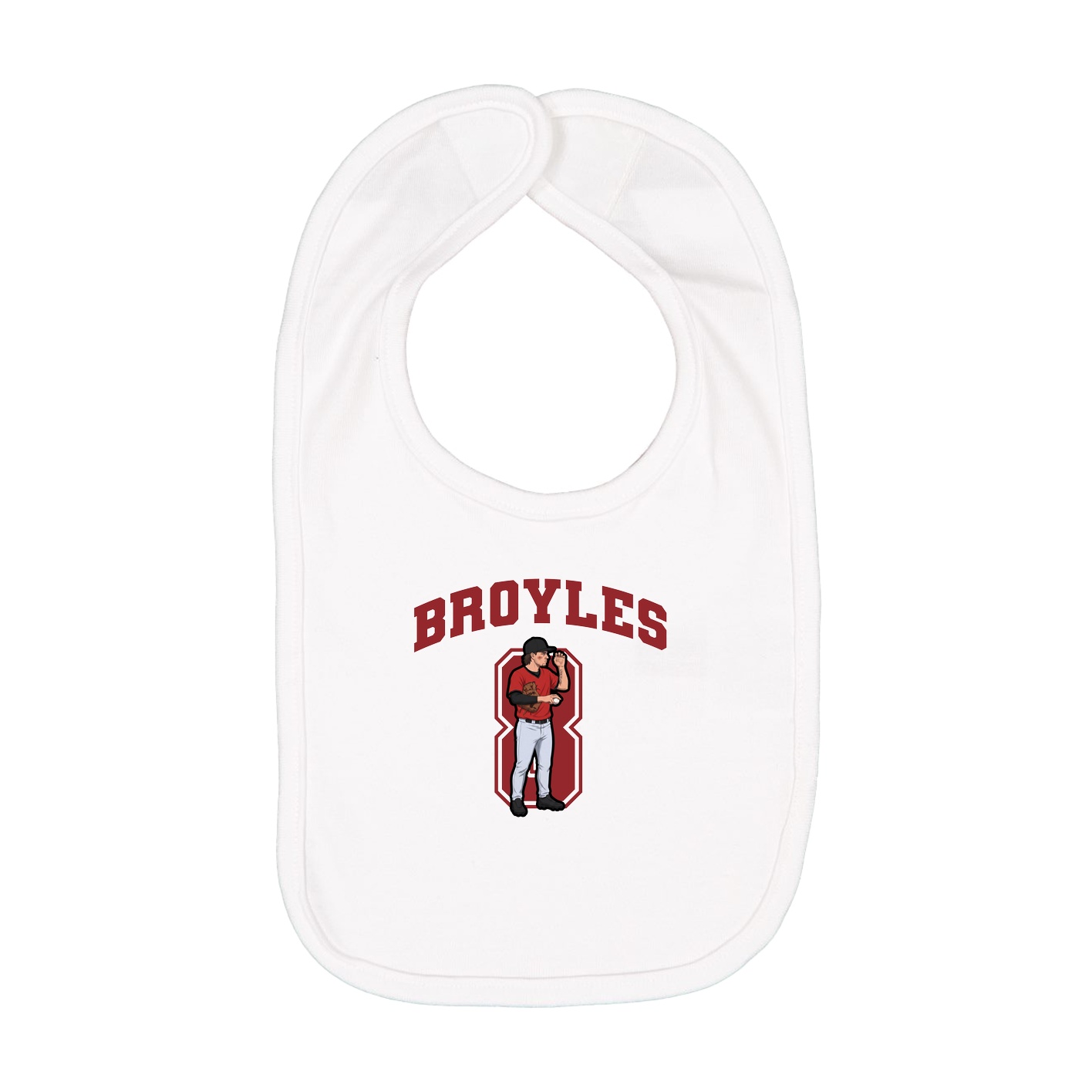 Infant Bib — Number in White