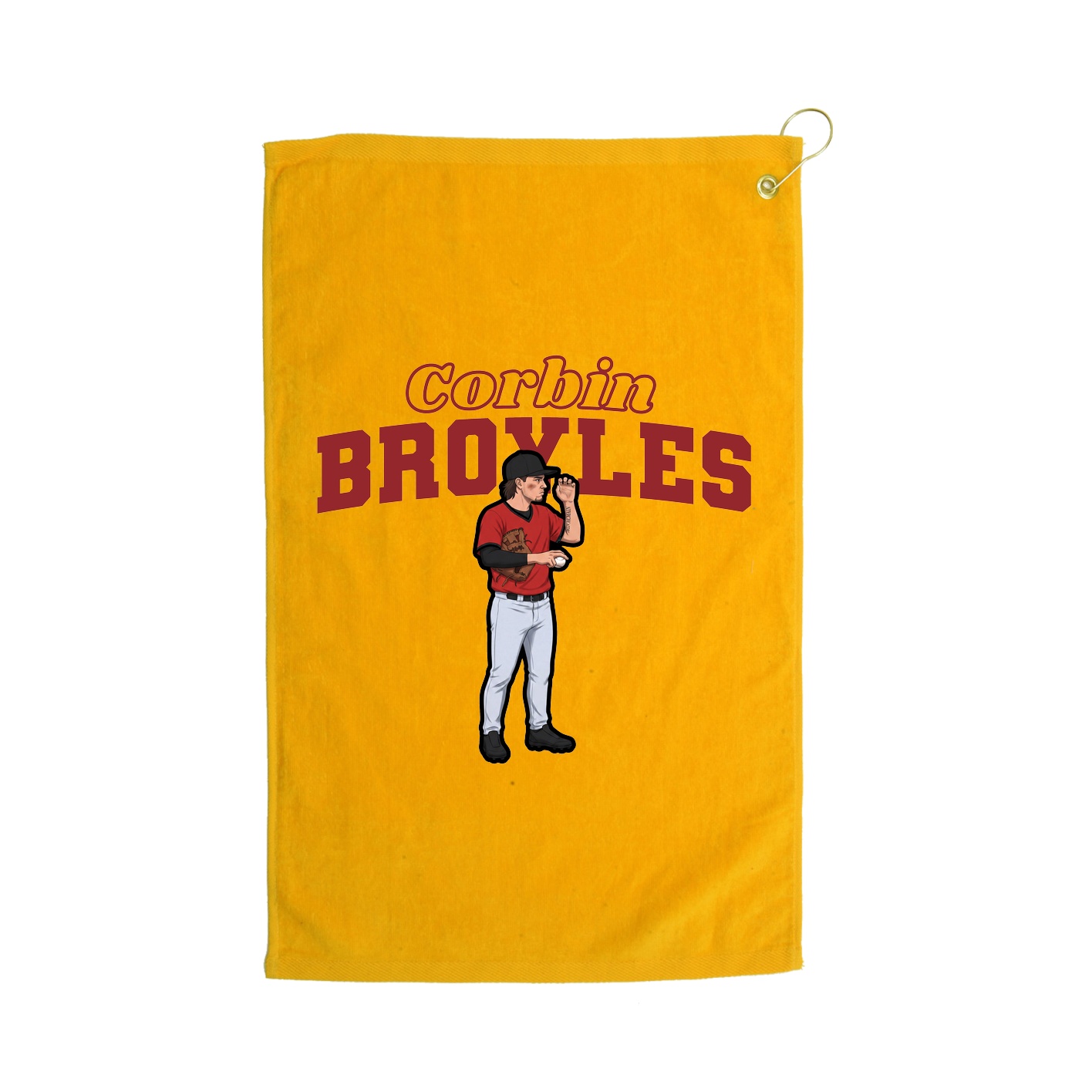 Golf Towel — Name Arch in Gold