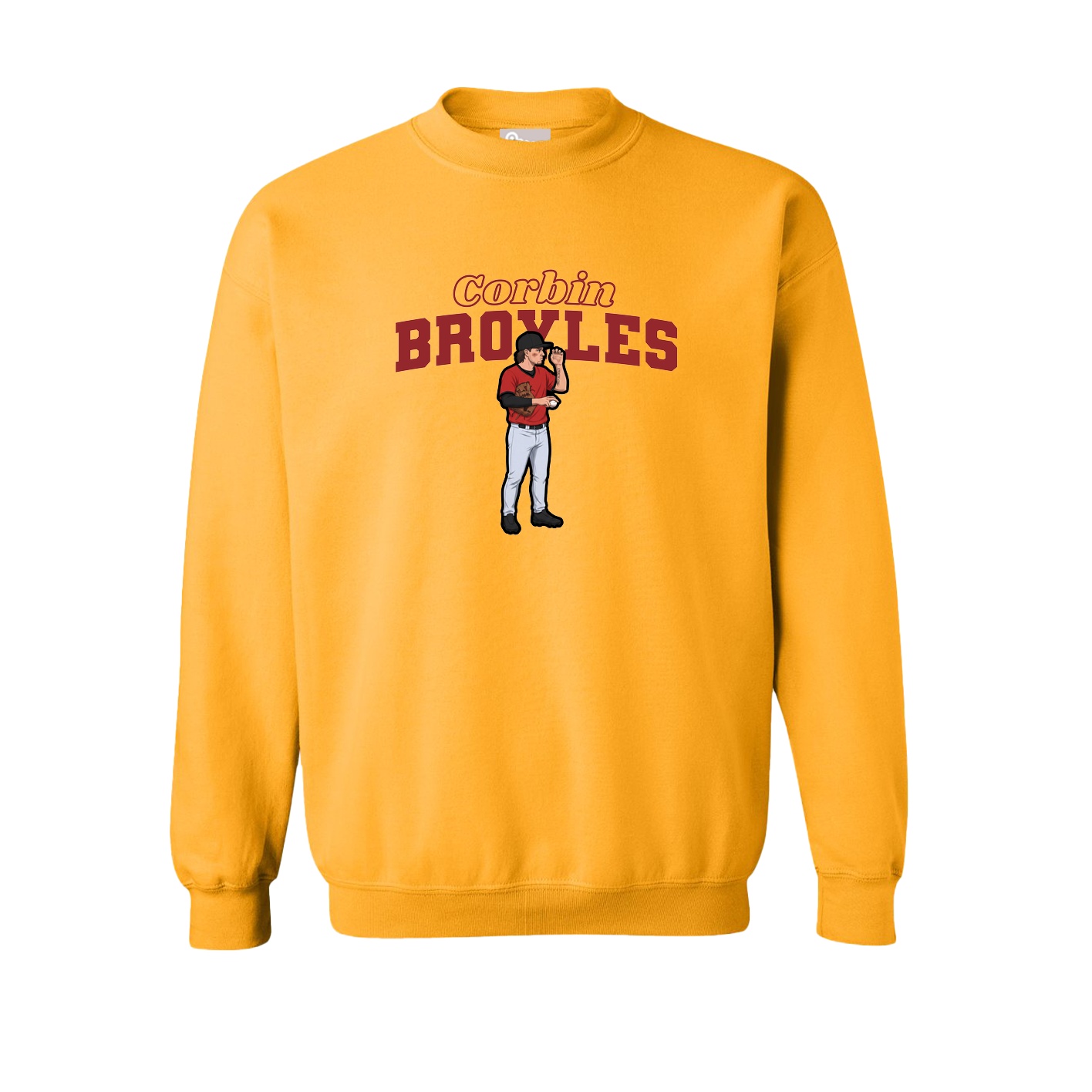 Fleece Crew — Name Arch in Gold