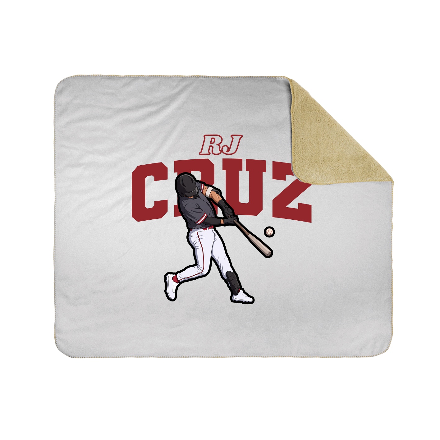 Throw Blanket — Name Arch in White