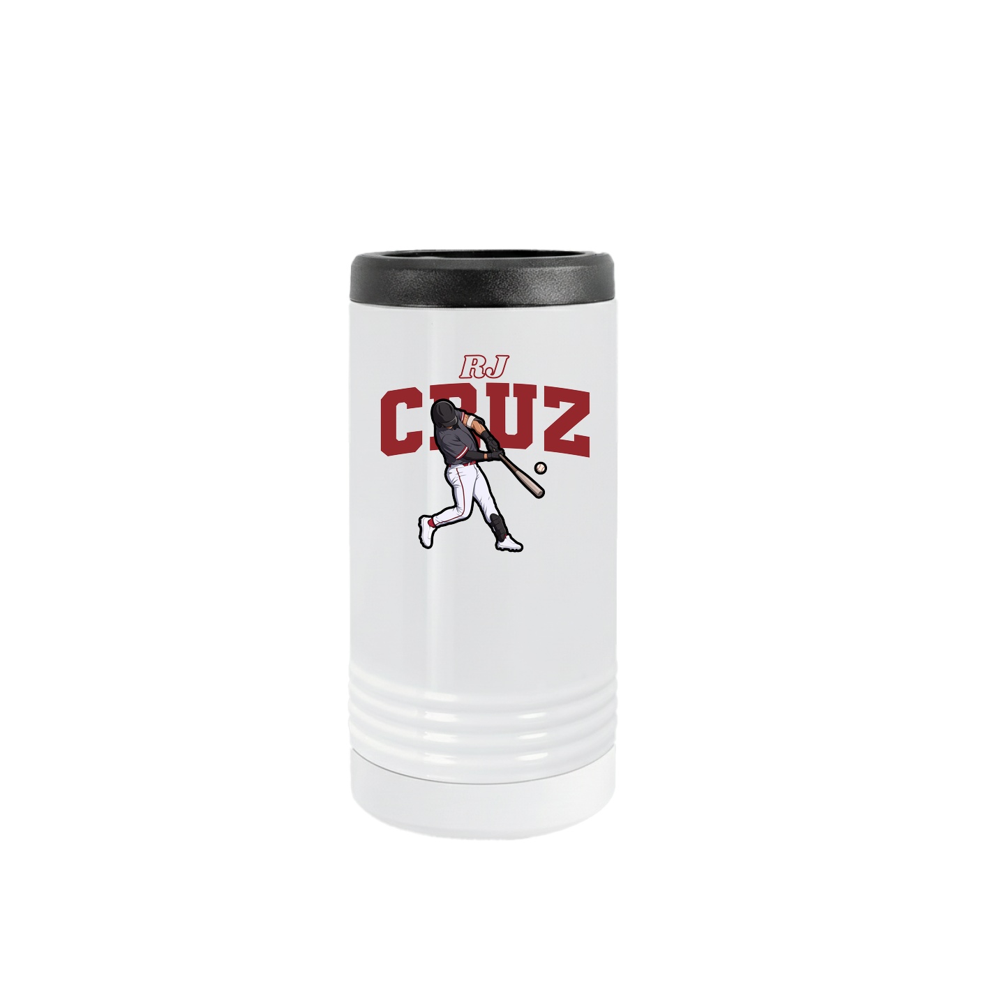 Slim Beverage Holder — Name Arch in White