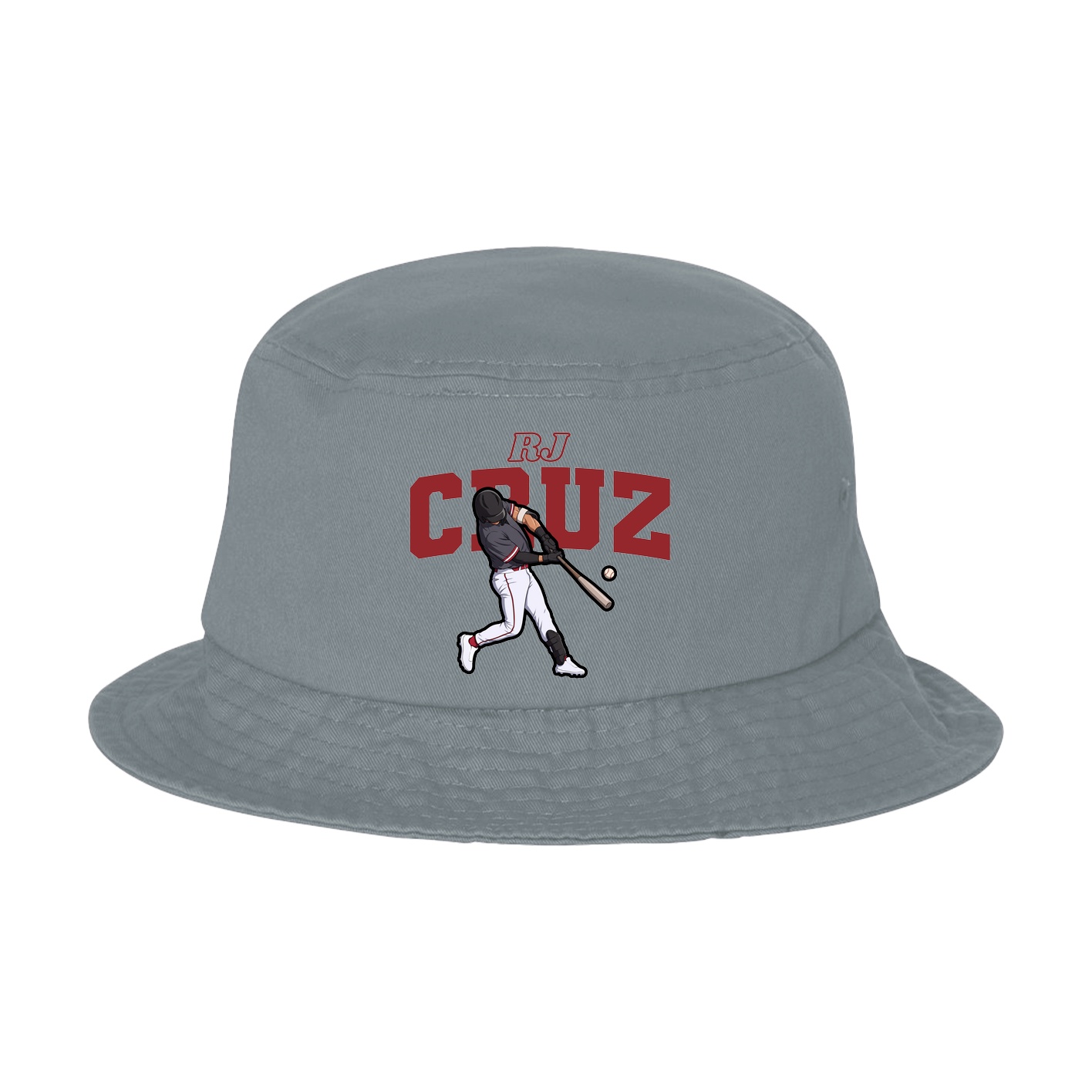 Bucket Cap — Name Arch in Grey
