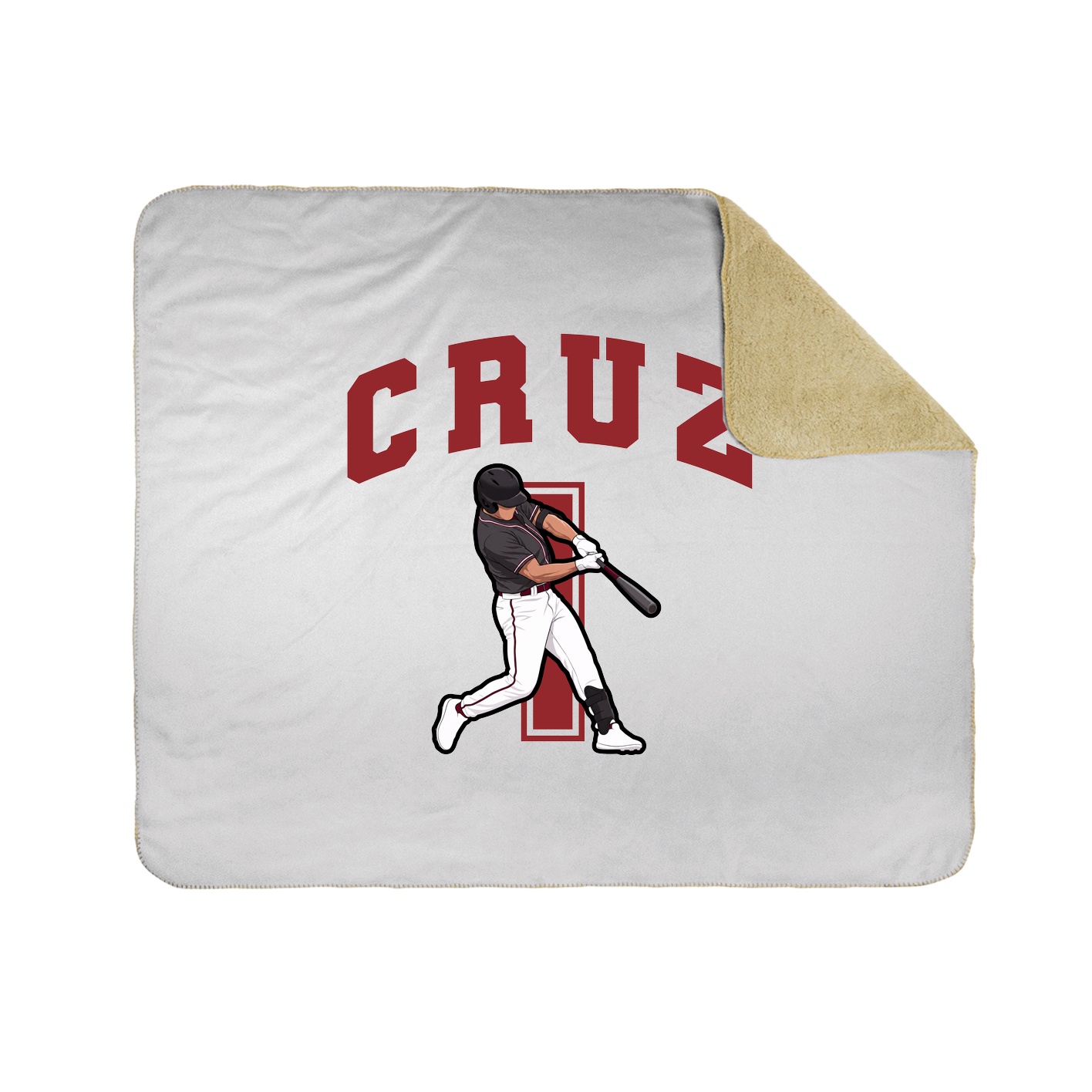 Throw Blanket — Number in White
