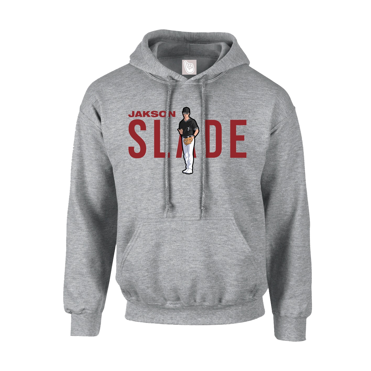 Hoodie — Player Name in Grey