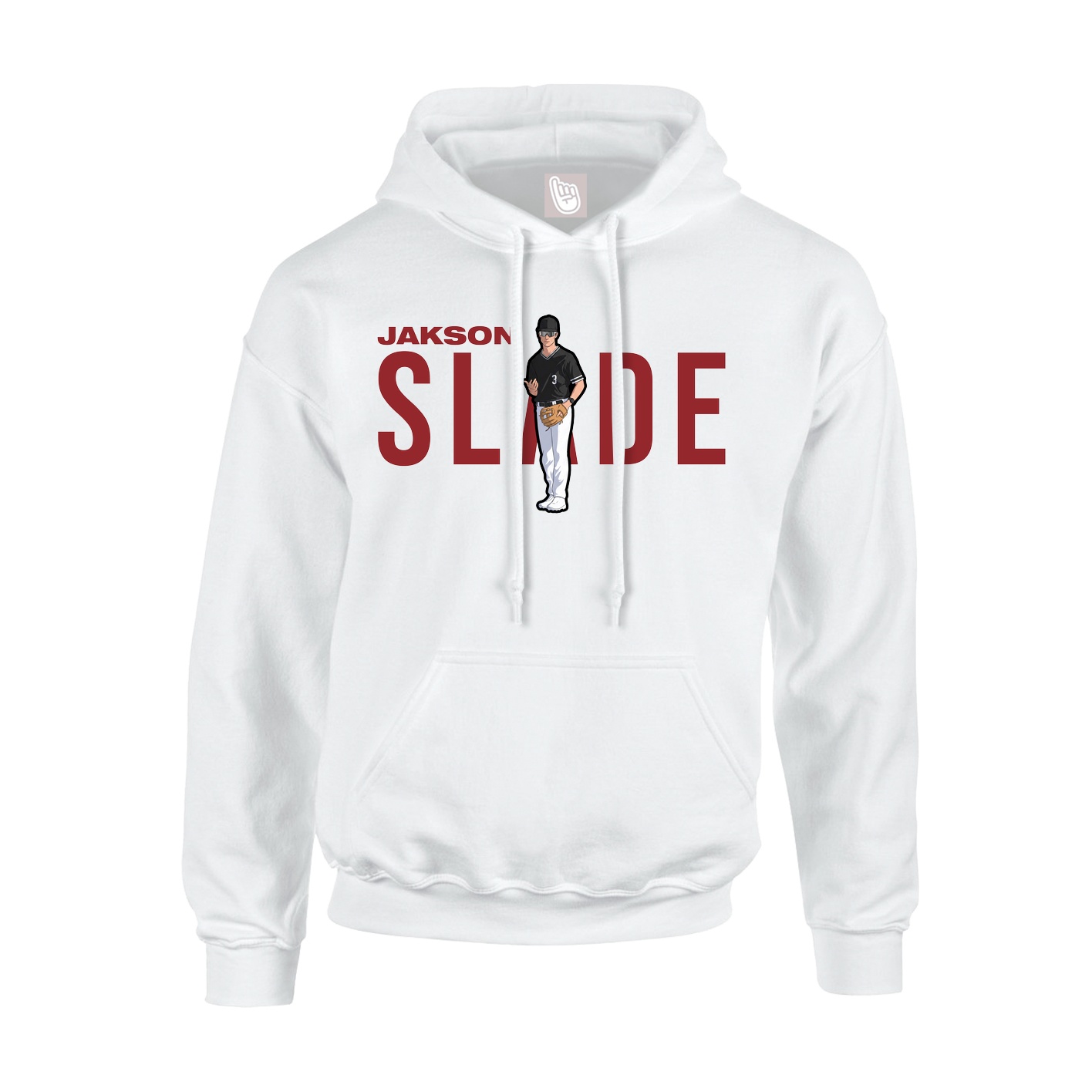 Youth Hoodie — Player Name in White