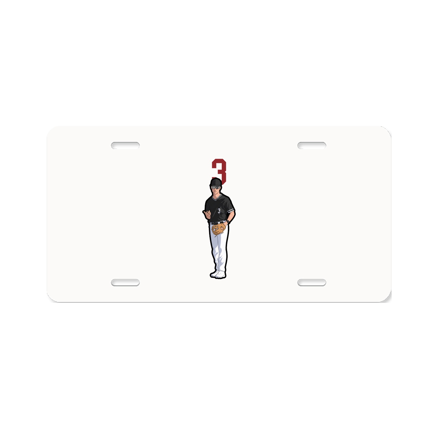 License Plate — Number Top in Classic