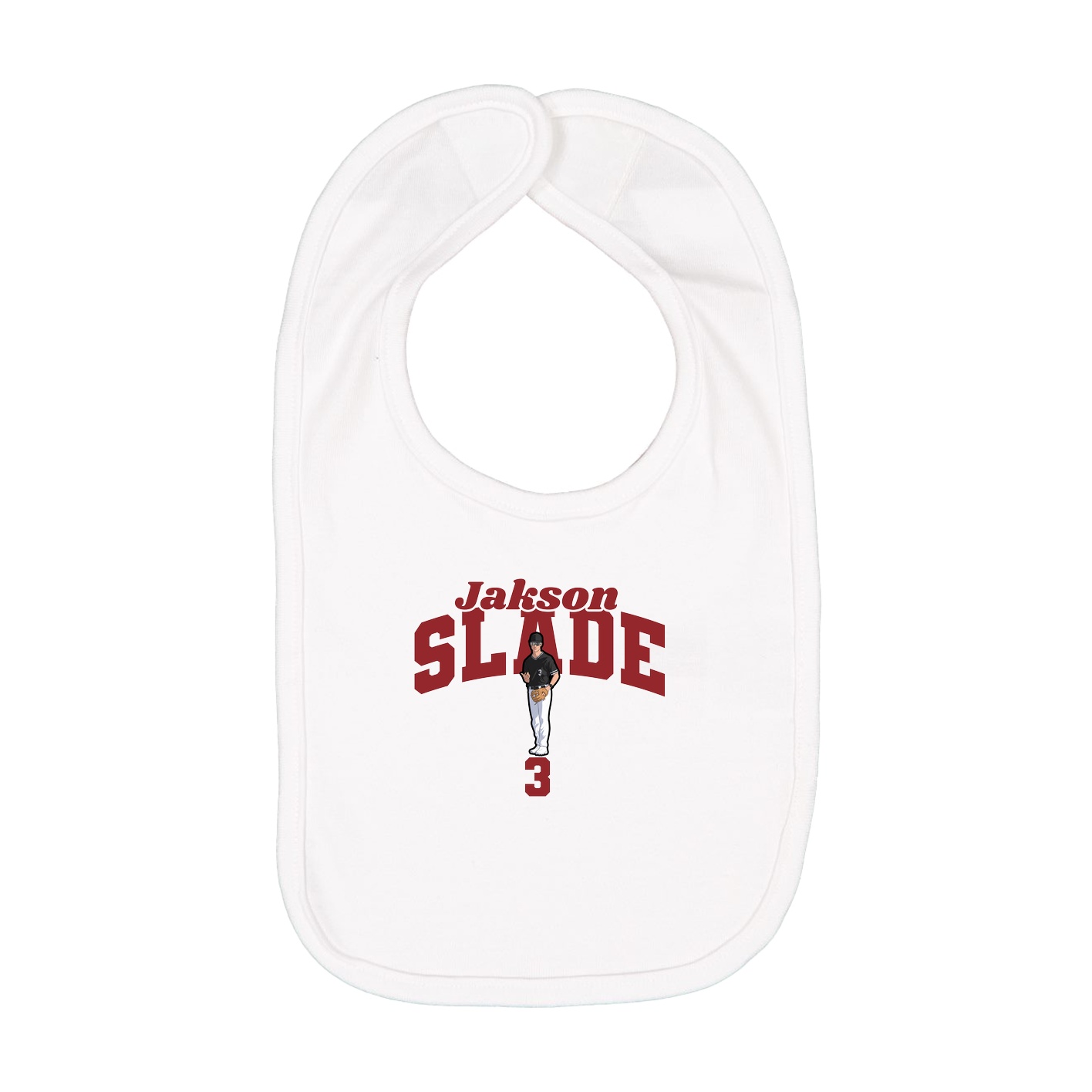 Infant Bib — Signature Arch in White