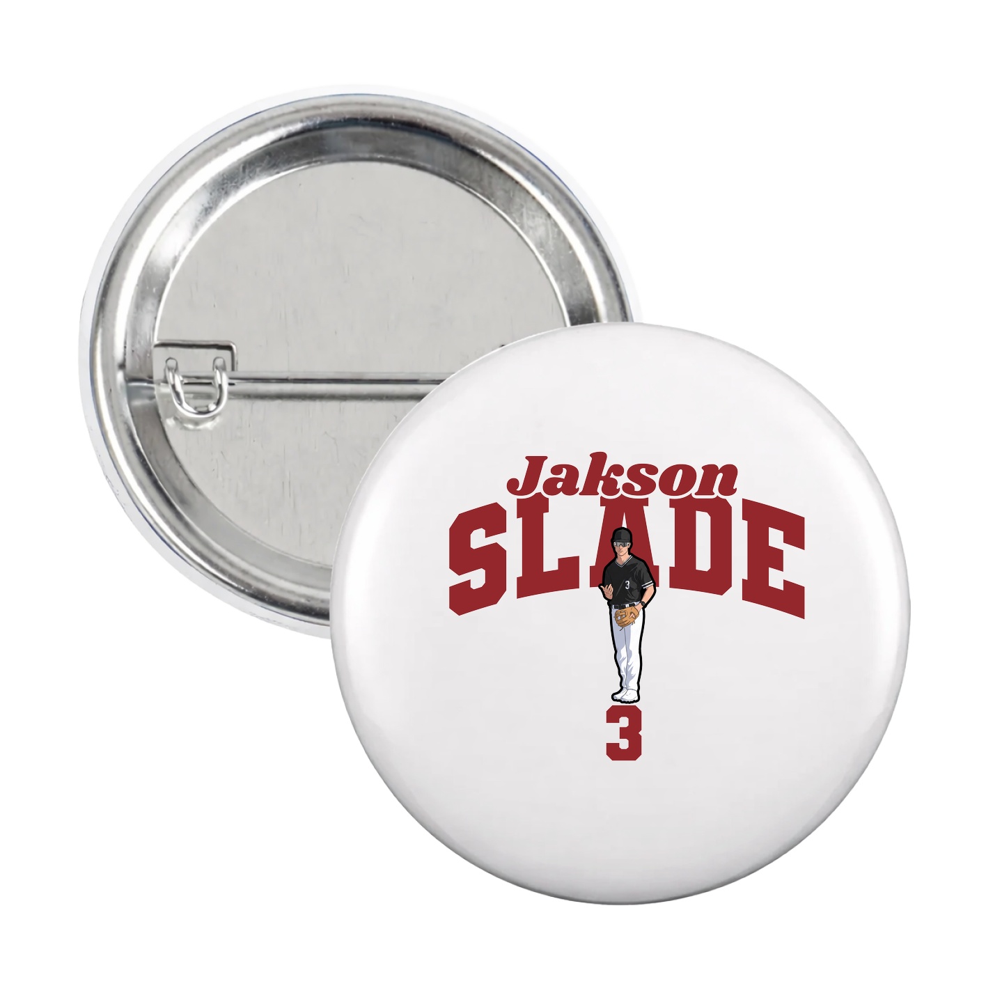 Game Day Button — Signature Arch in White