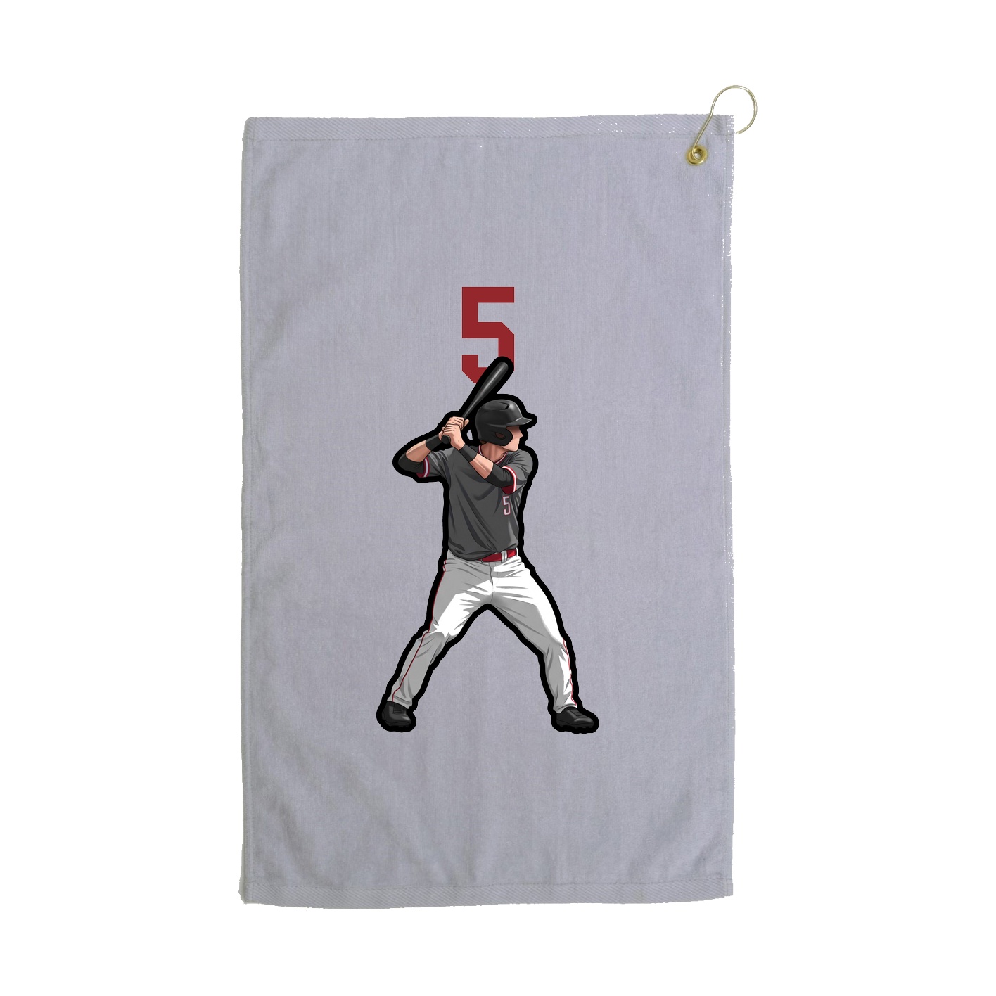 Golf Towel — Number Top in Grey