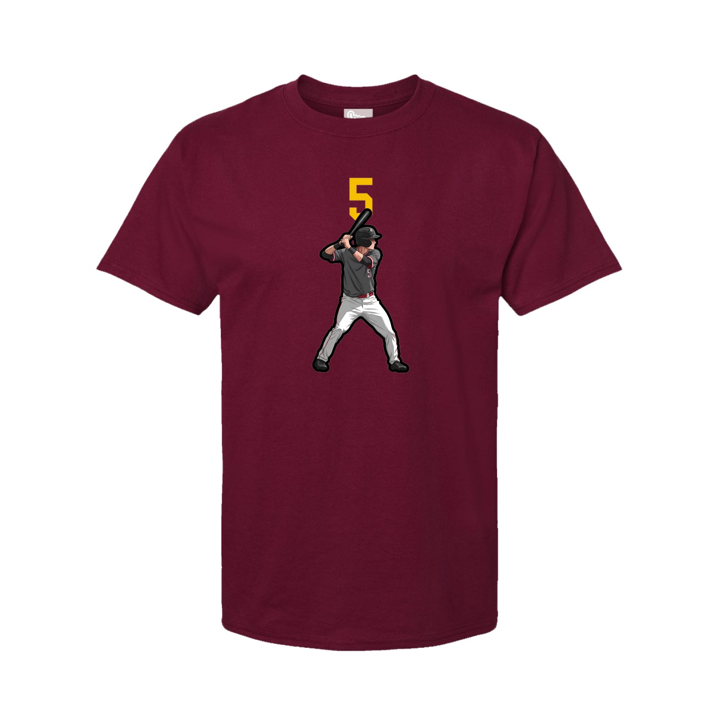 Youth Tee — Number Top in Cardinal