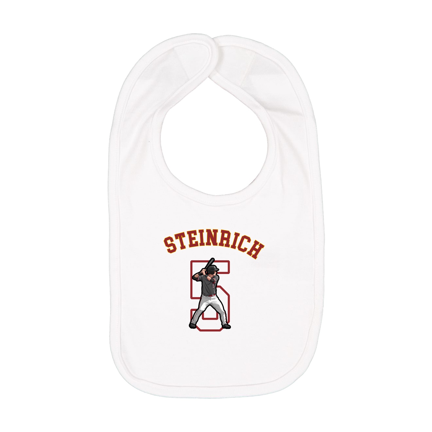 Infant Bib — Shirsey Arch in White