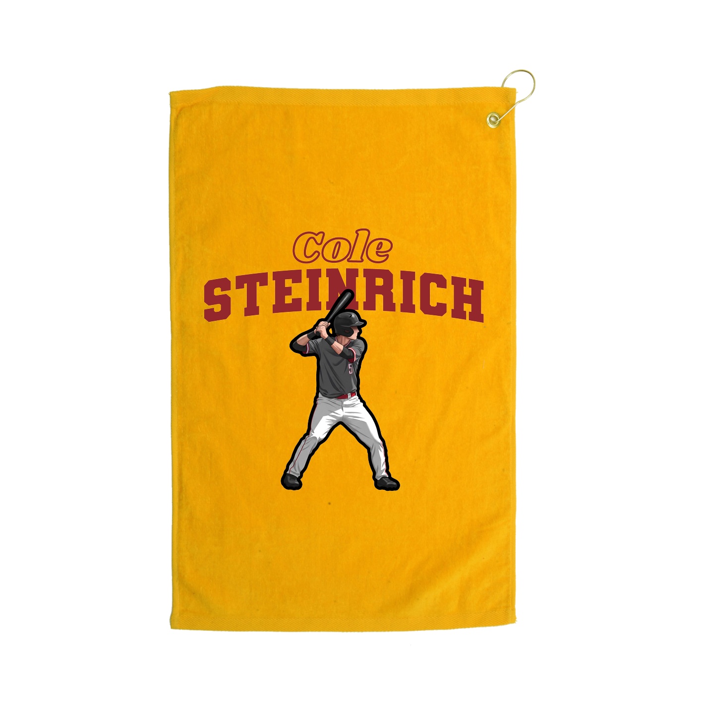 Golf Towel — Name Arch in Gold