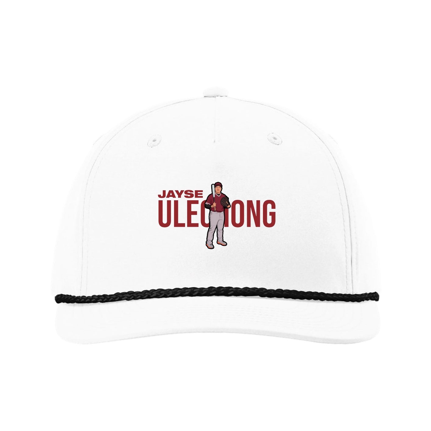 Five-Panel Classic Rope Cap — Player Name in White