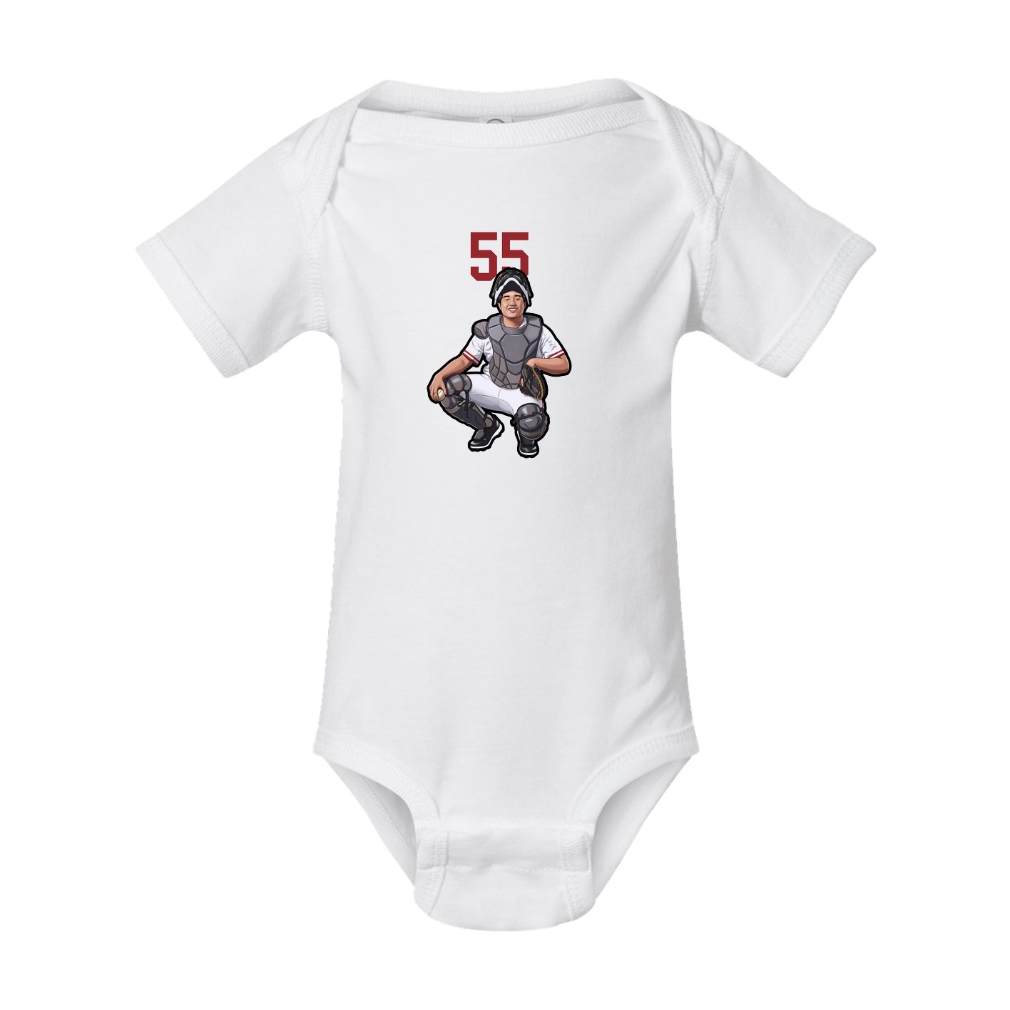 Baby Onesie — Number Top in White