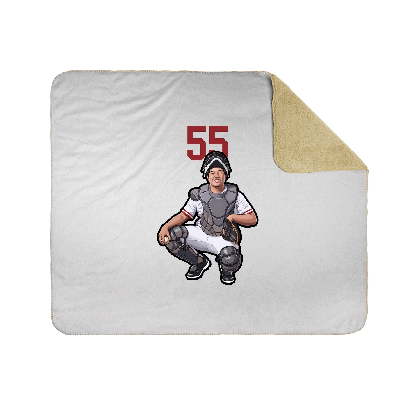 Throw Blanket — Number Top in White