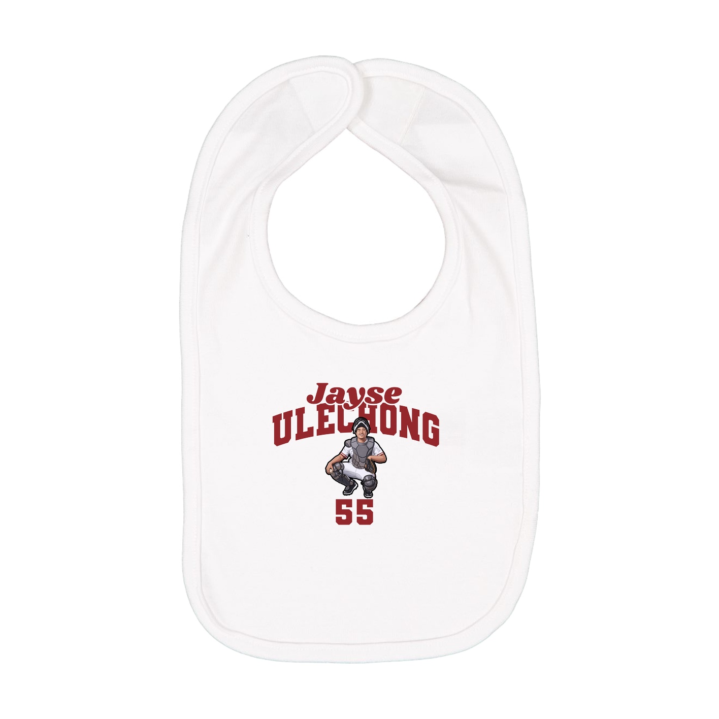 Infant Bib — Signature Arch in White