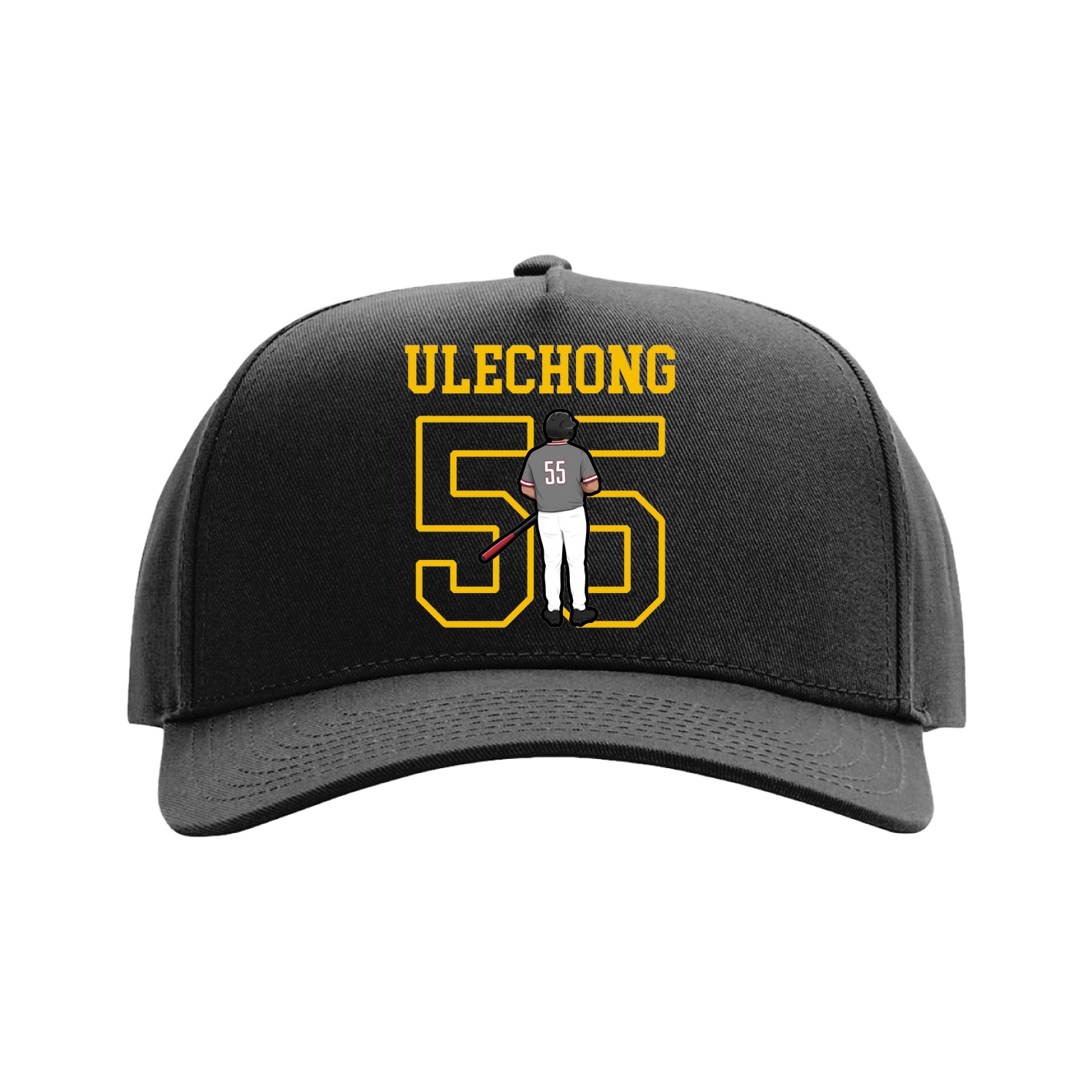 Full Fabric Five-Panel Champ Cap — Shirsey in Black