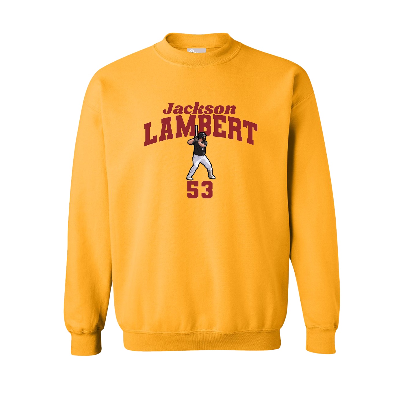 Fleece Crew — Signature Arch in Gold