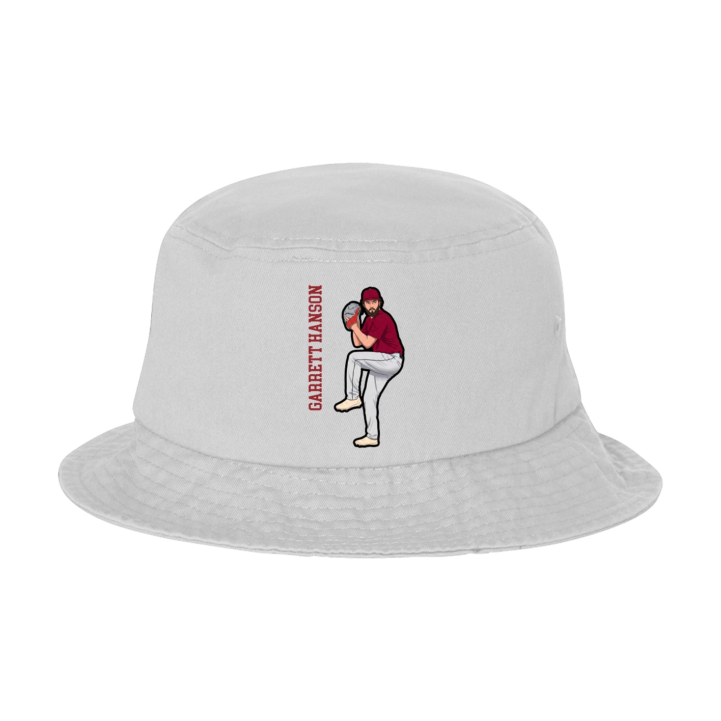 Bucket Cap — Name Vertical in White