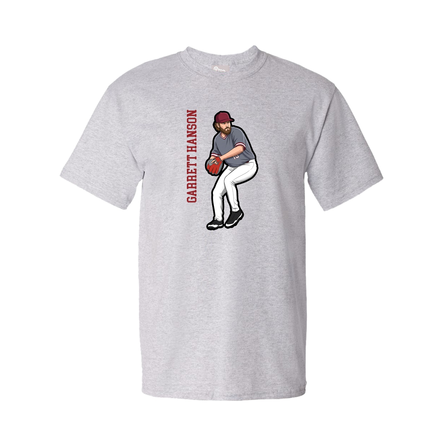 Tee — Name Vertical in Grey