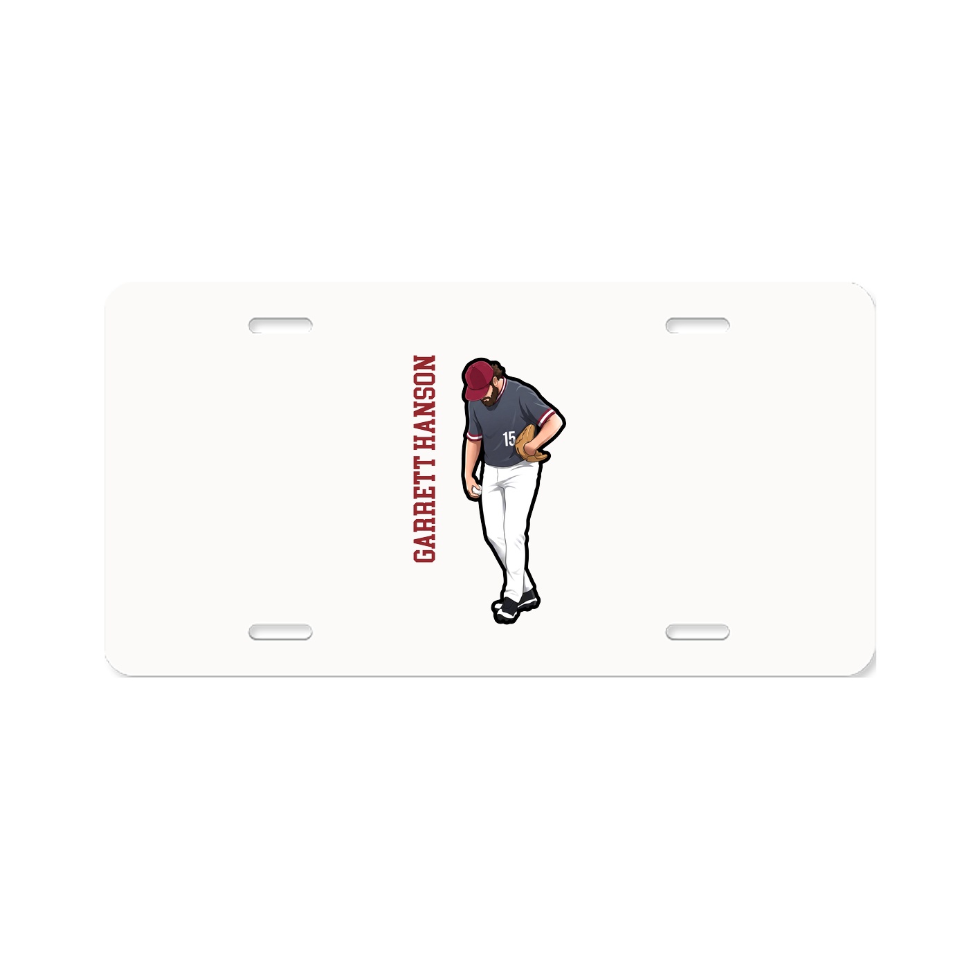 License Plate — Name Vertical in Classic