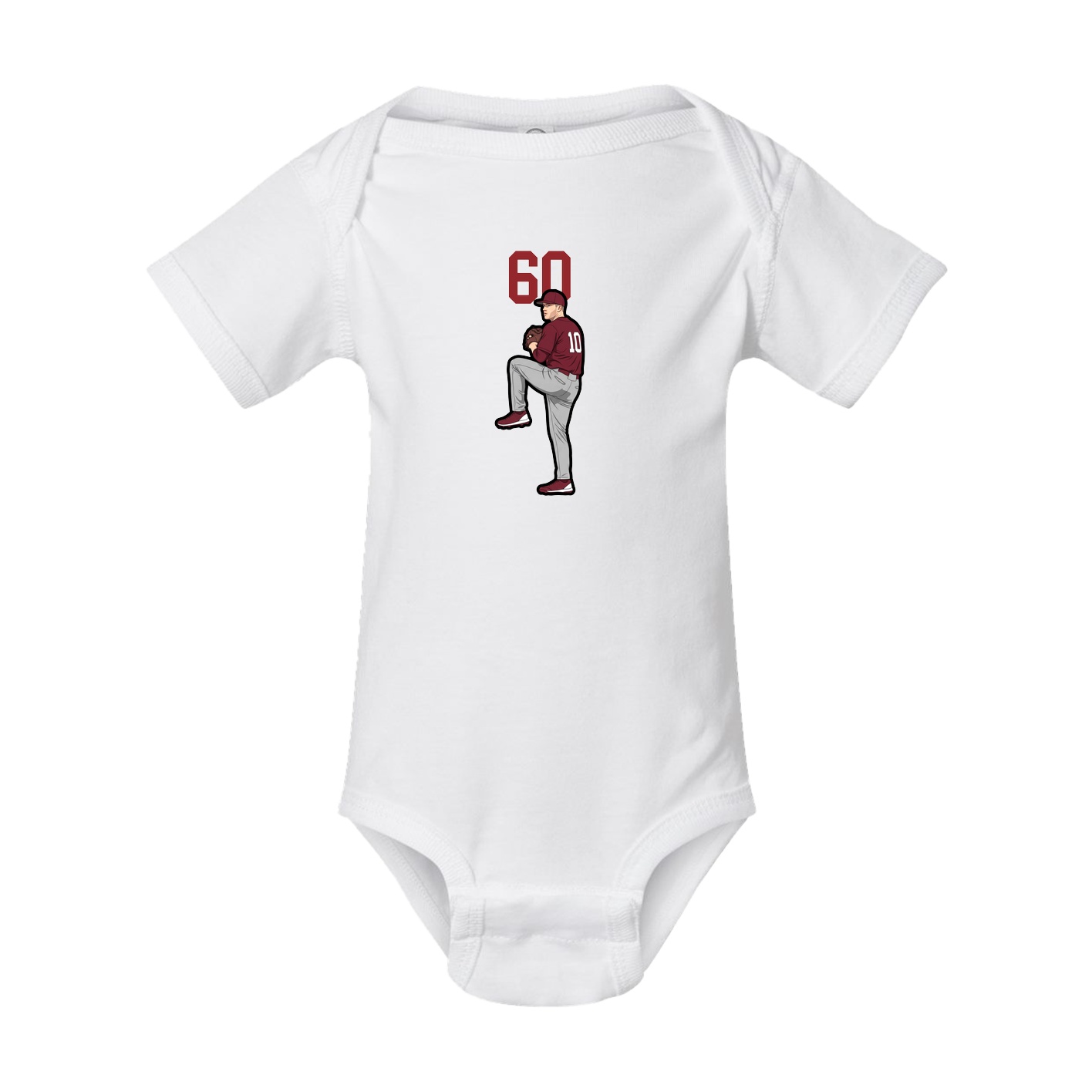 Baby Onesie — Number Top in White