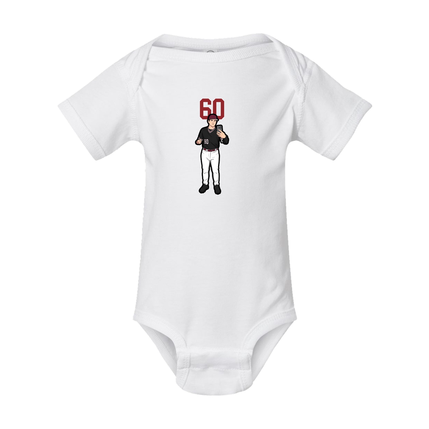 Baby Onesie — Number Top in White