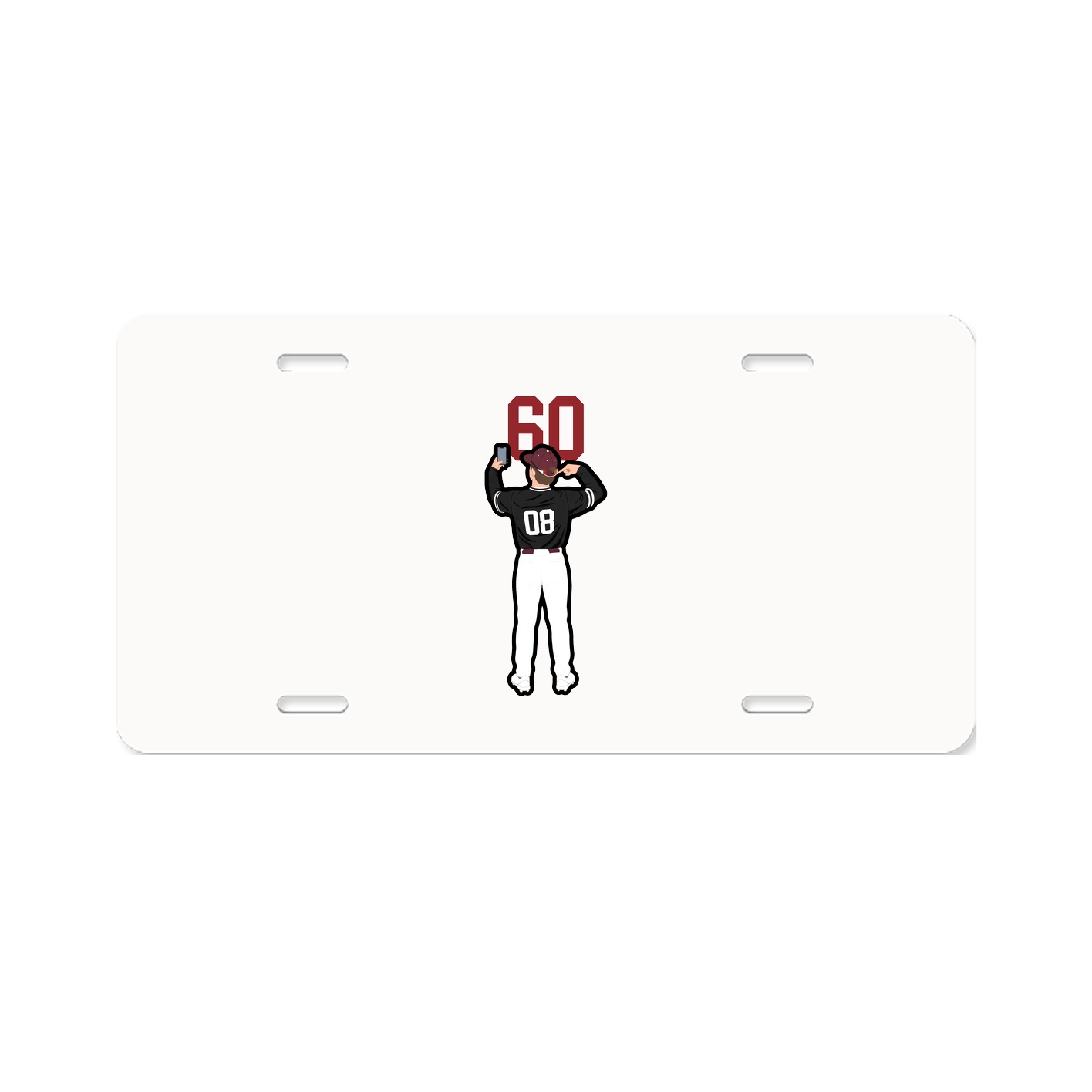 License Plate — Number Top in Classic