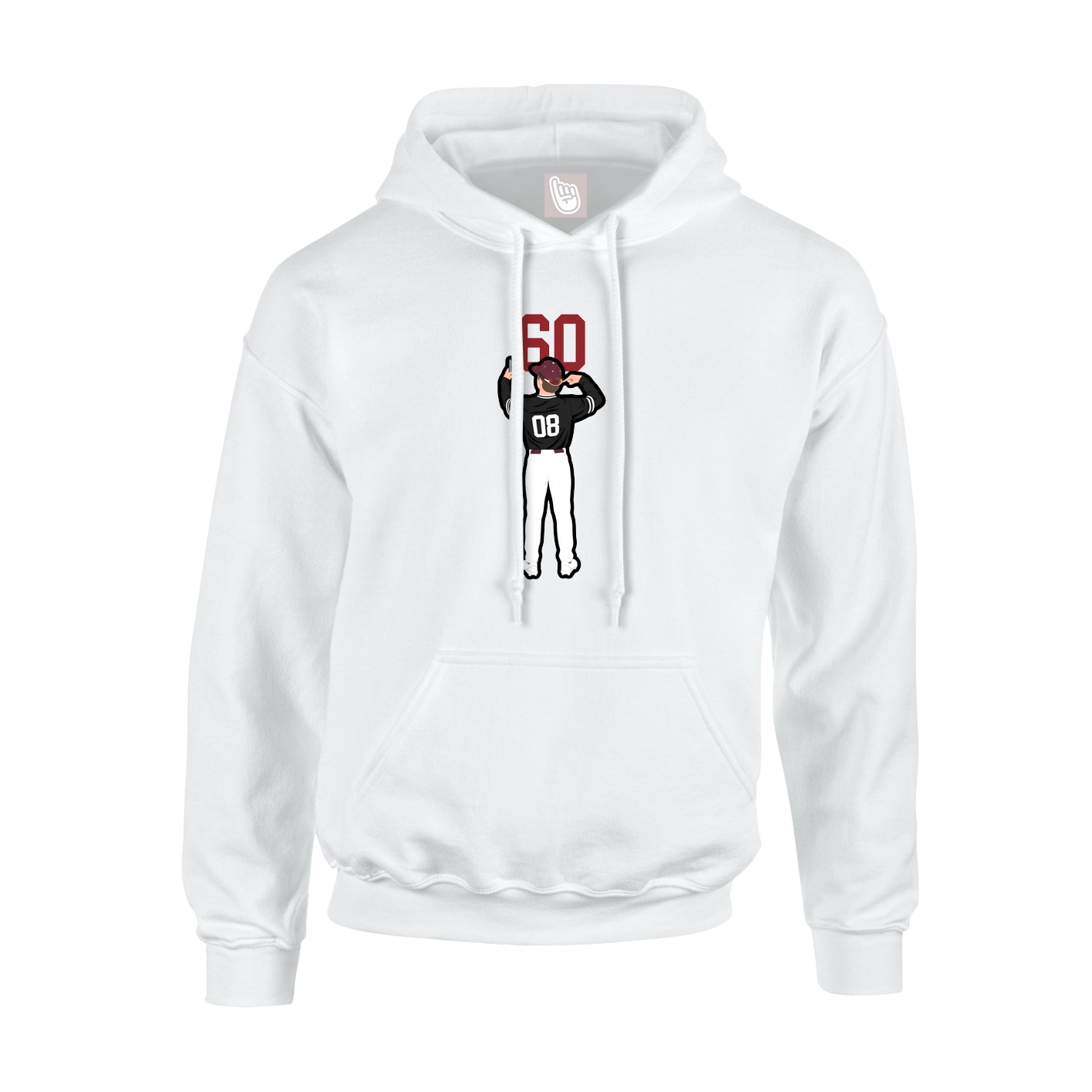 Hoodie — Number Top in White