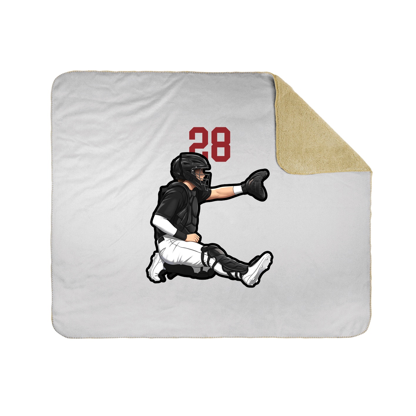 Throw Blanket — Number Top in White