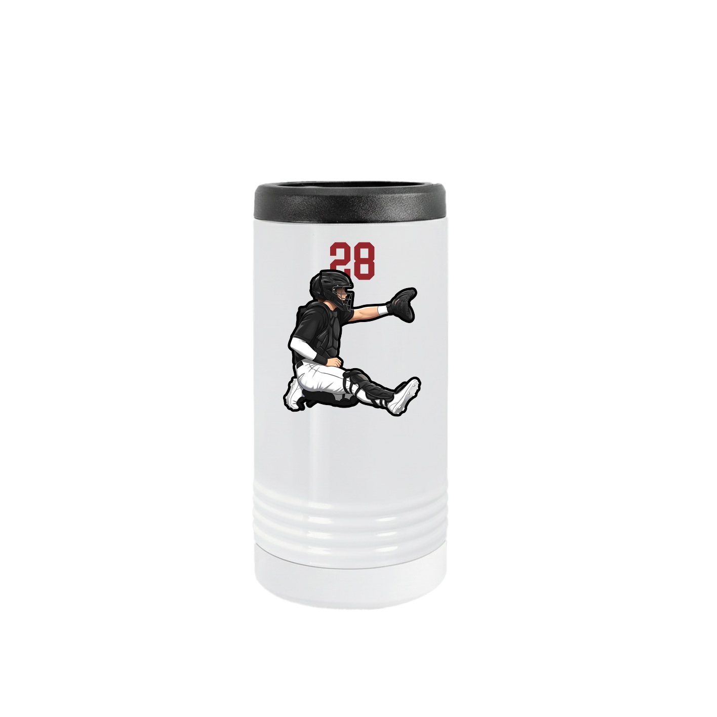 Slim Beverage Holder — Number Top in White