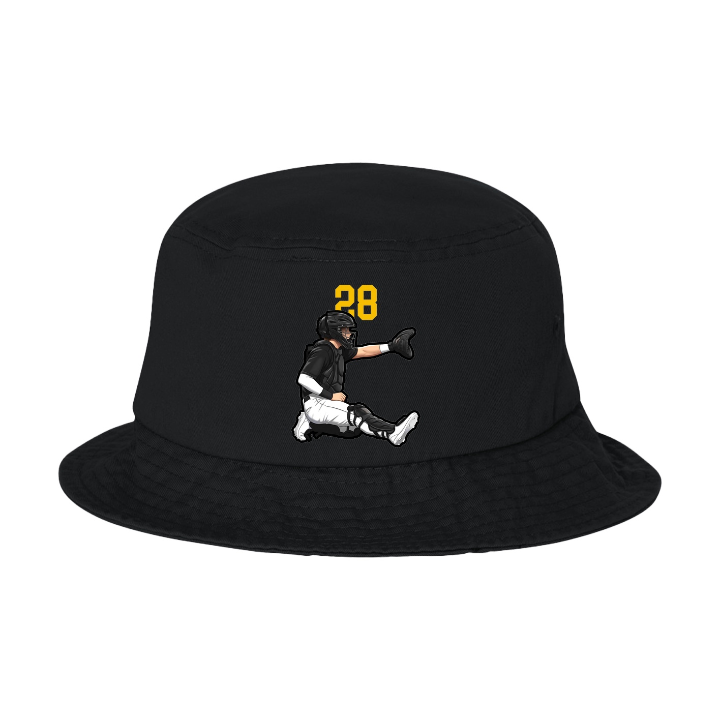 Bucket Cap — Number Top in Black