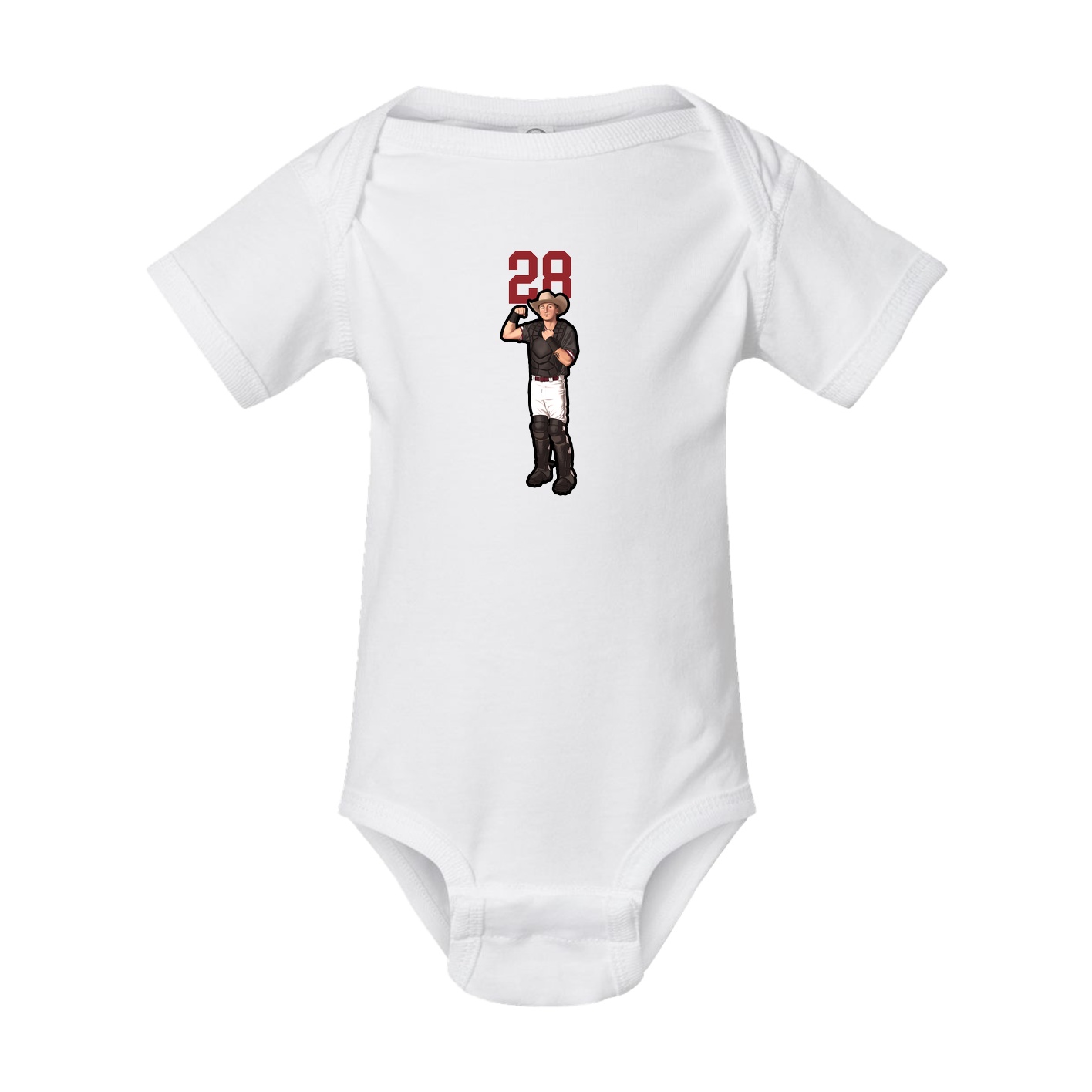 Baby Onesie — Number Top in White