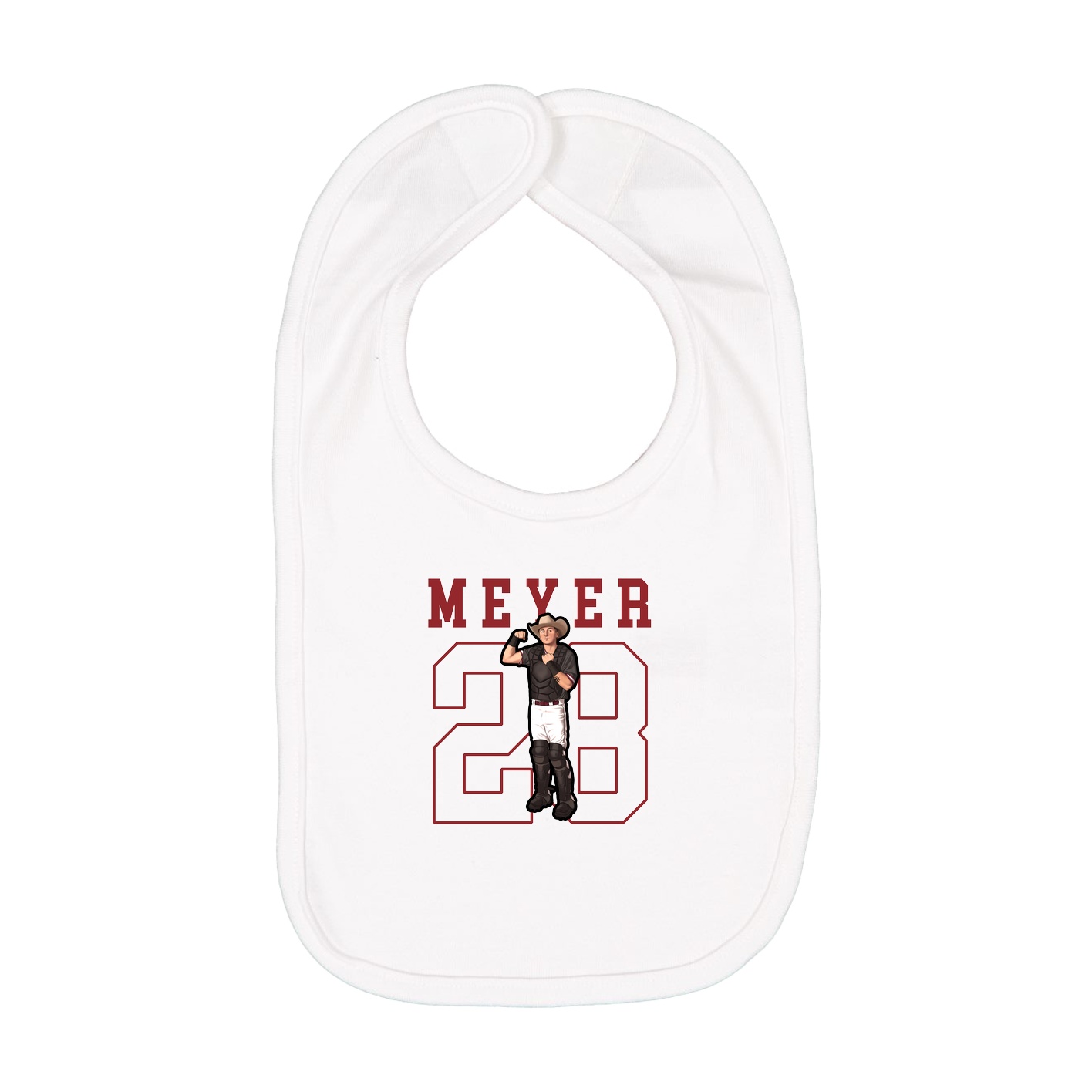 Infant Bib — Shirsey in White