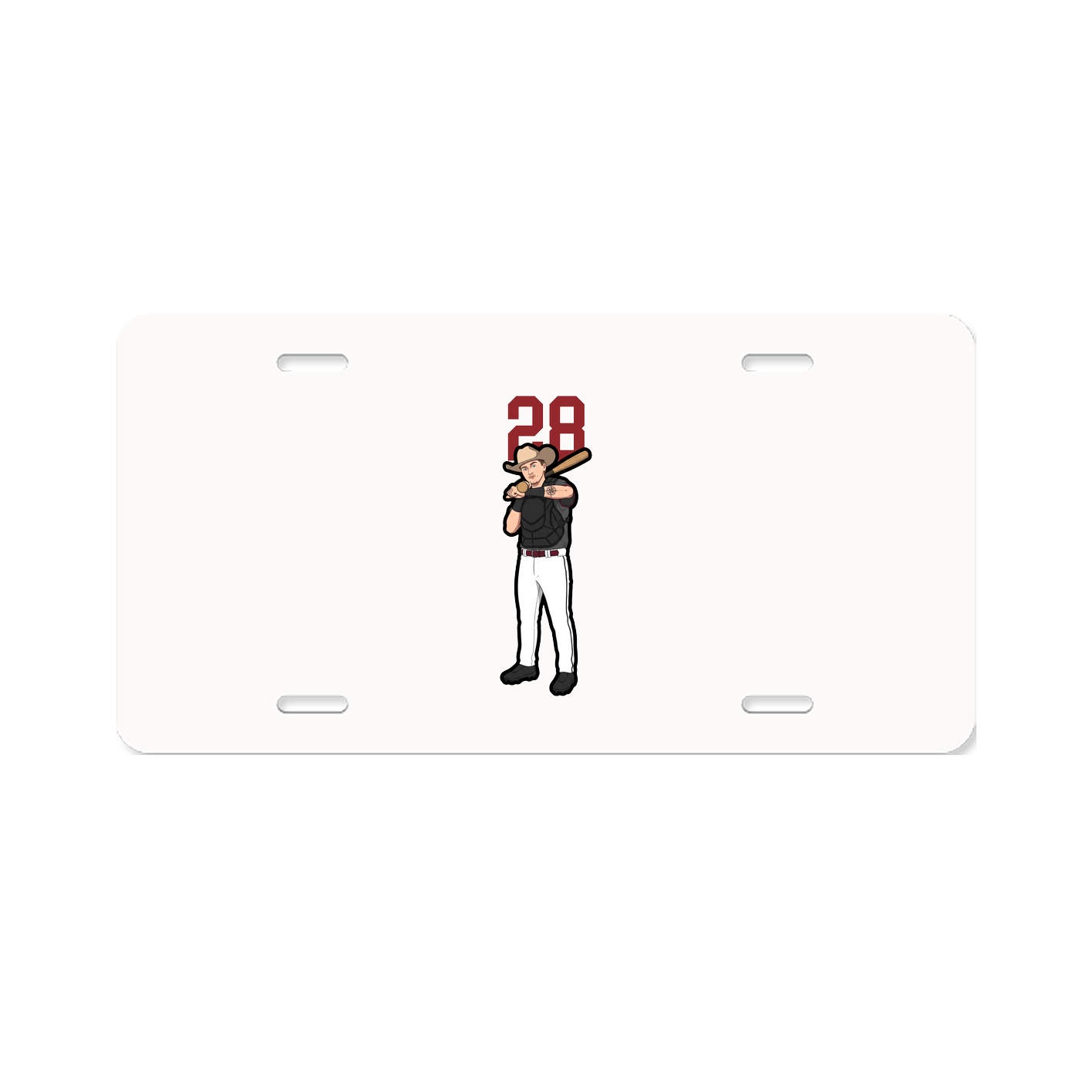 License Plate — Number Top in Classic